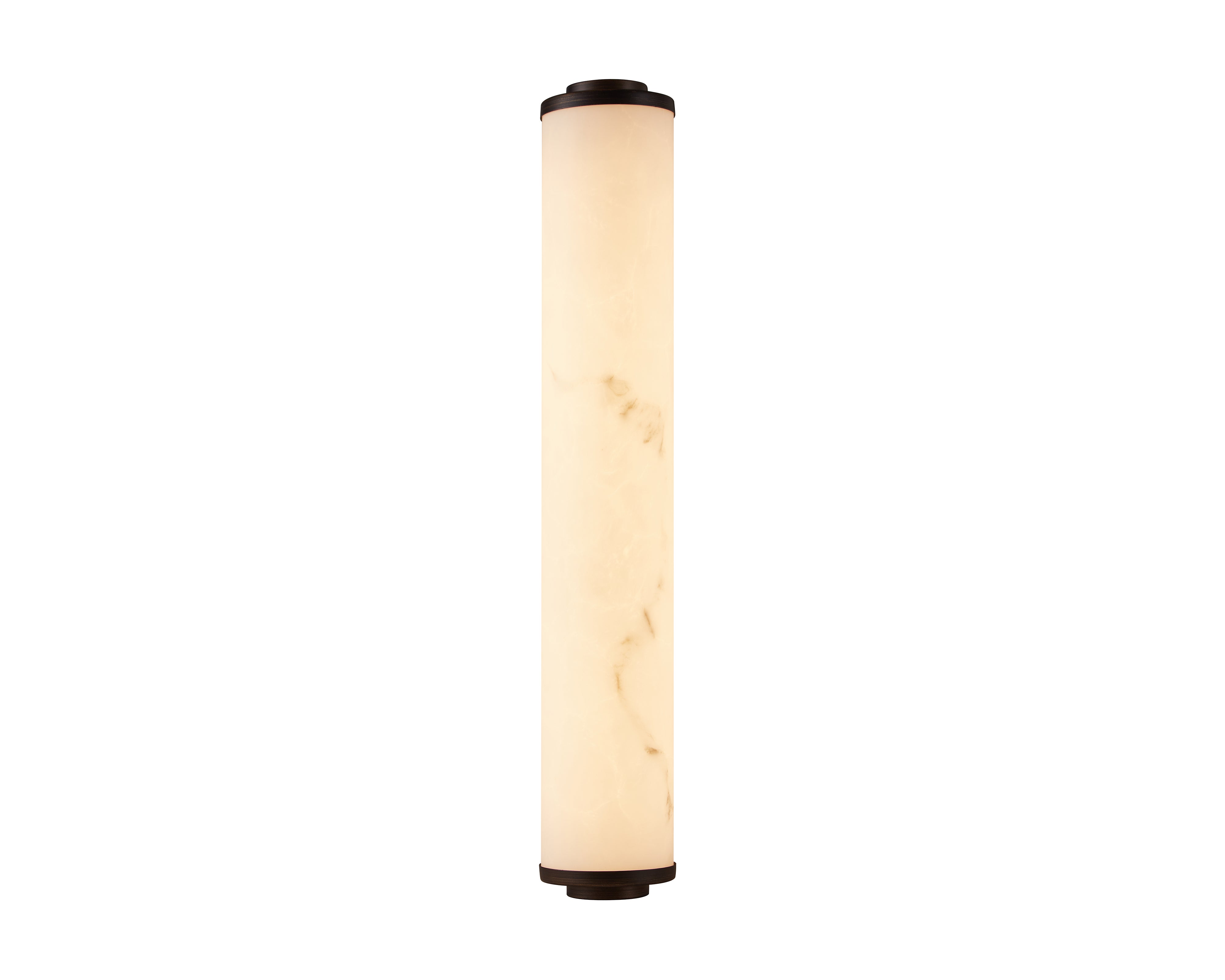Fento Large Wall Lamp by Liang & Eimil with antique bronze frame and alabaster-effect illuminated diffuser