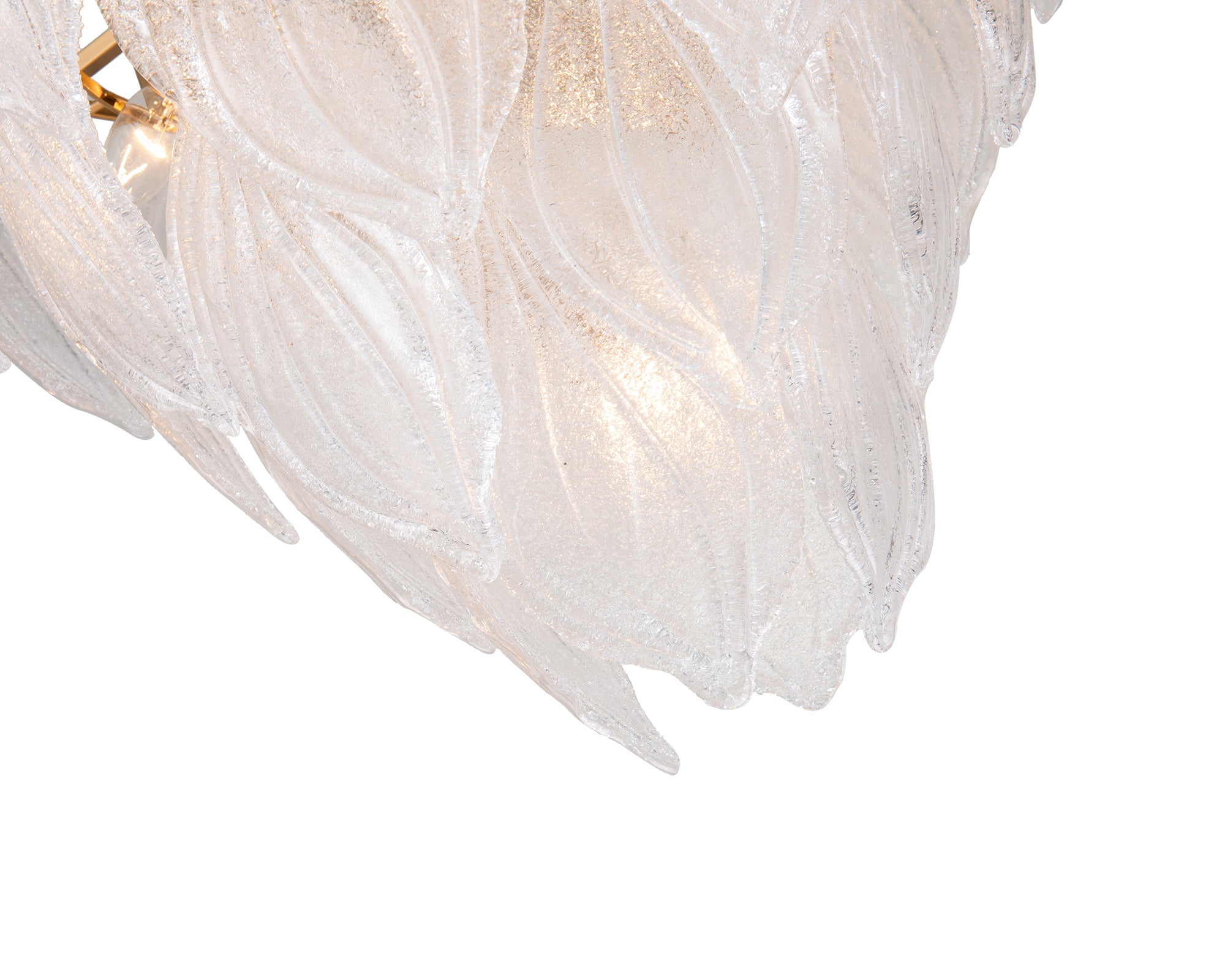 Gina Pendant Lamp - Liang & Eimil featuring brushed brass finish with cast glass leaf detailing.