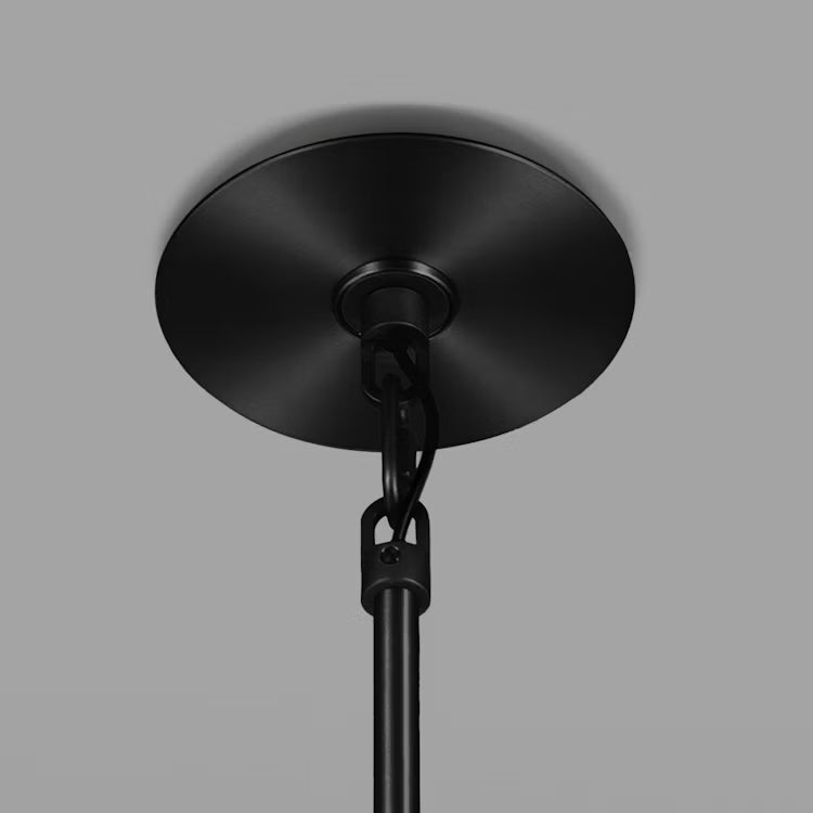 Schwung Globe Marble Single Pendant in Black Gunmetal