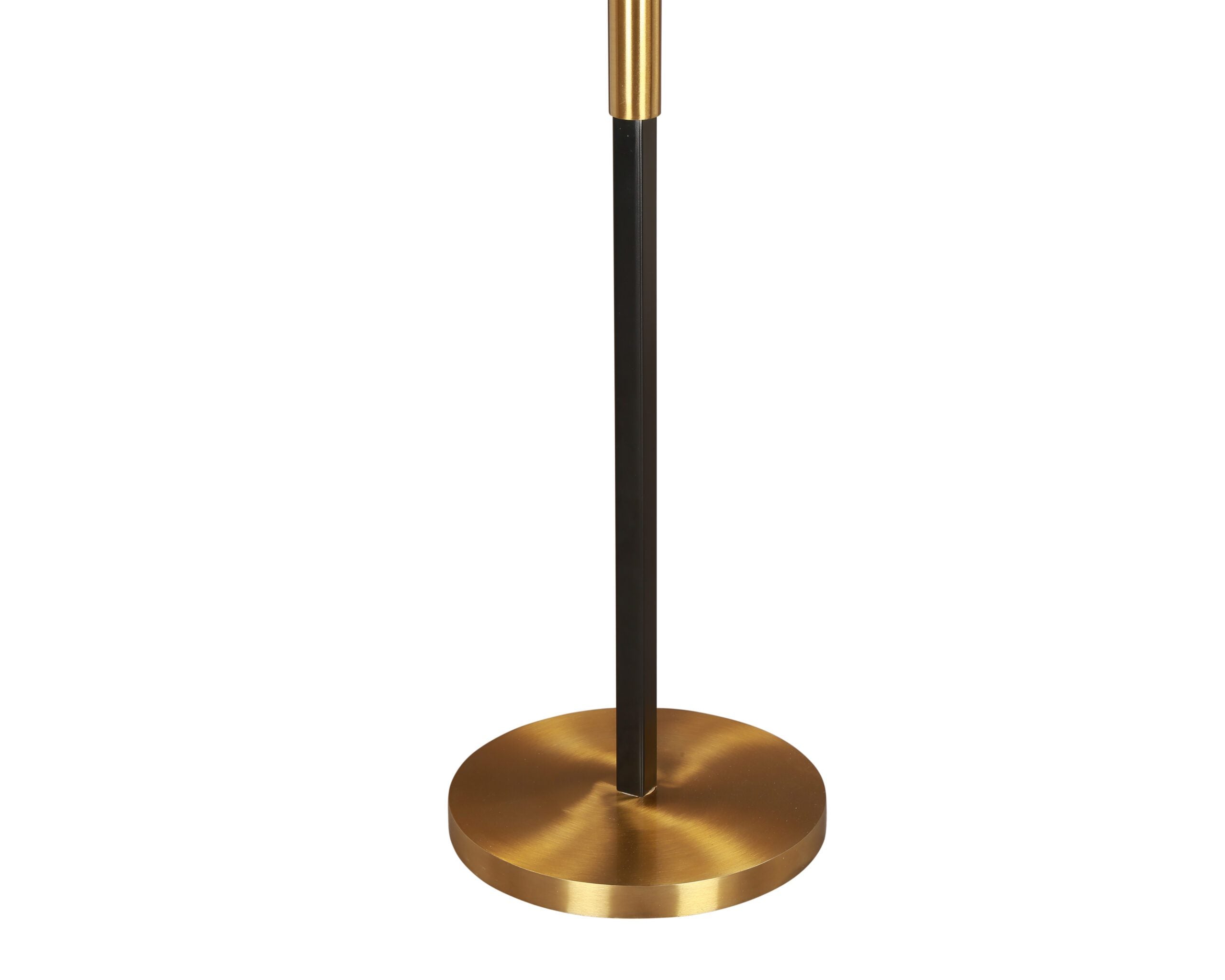 Hamilton Floor Lamp by Liang & Eimil featuring a brushed brass and matte black architectural steel frame