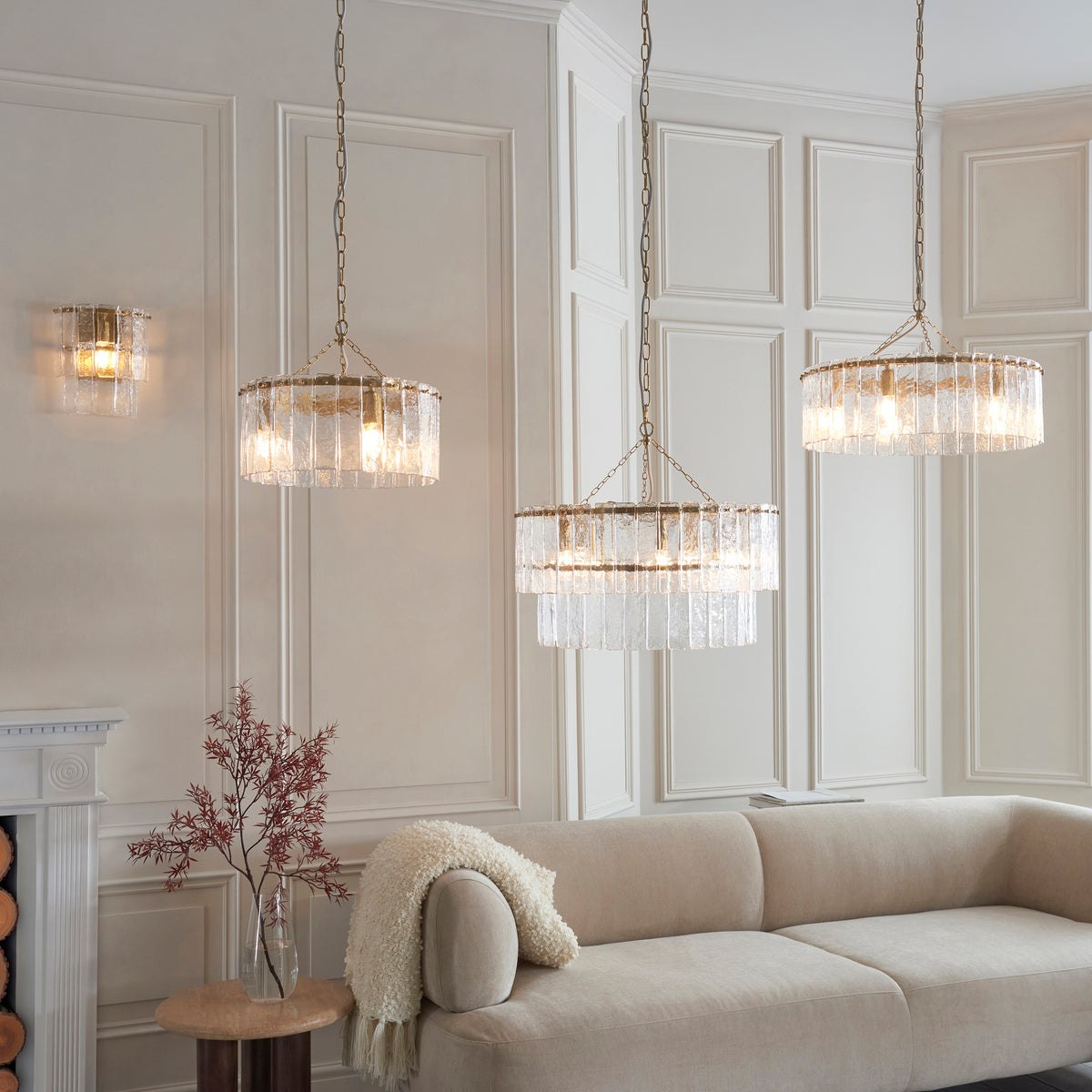Karine 5Lt Tiered Pendant – Endon - Luxury Lighting BoutiqueChandelierSignature