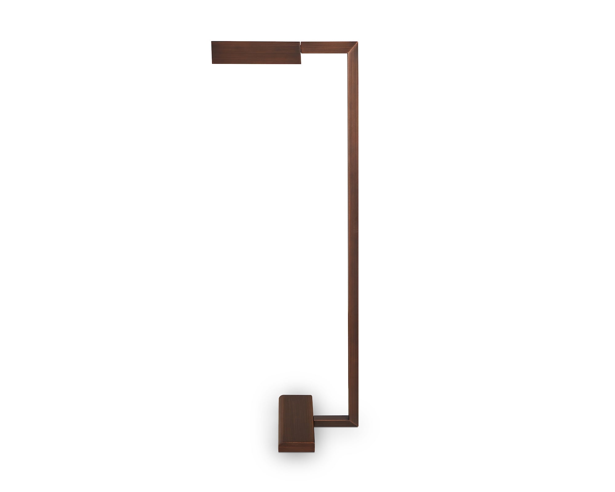 Karl Reading Floor Lamp by Liang & Eimil featuring a tapered ash wood frame, bronze accents, and white linen shade