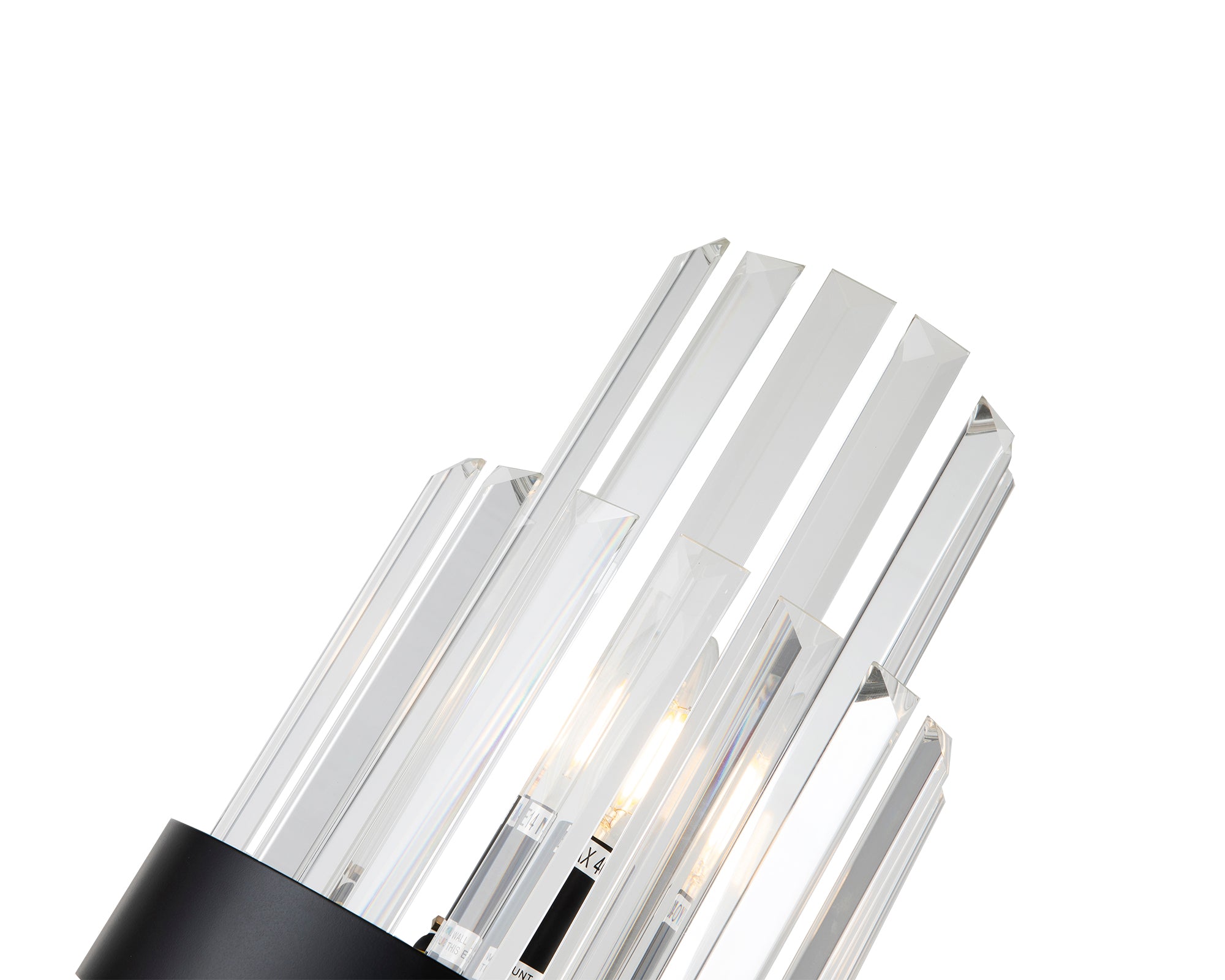 Regency Wall Light by Liang & Eimil with matte black frame and decorative clear crystal glass elements