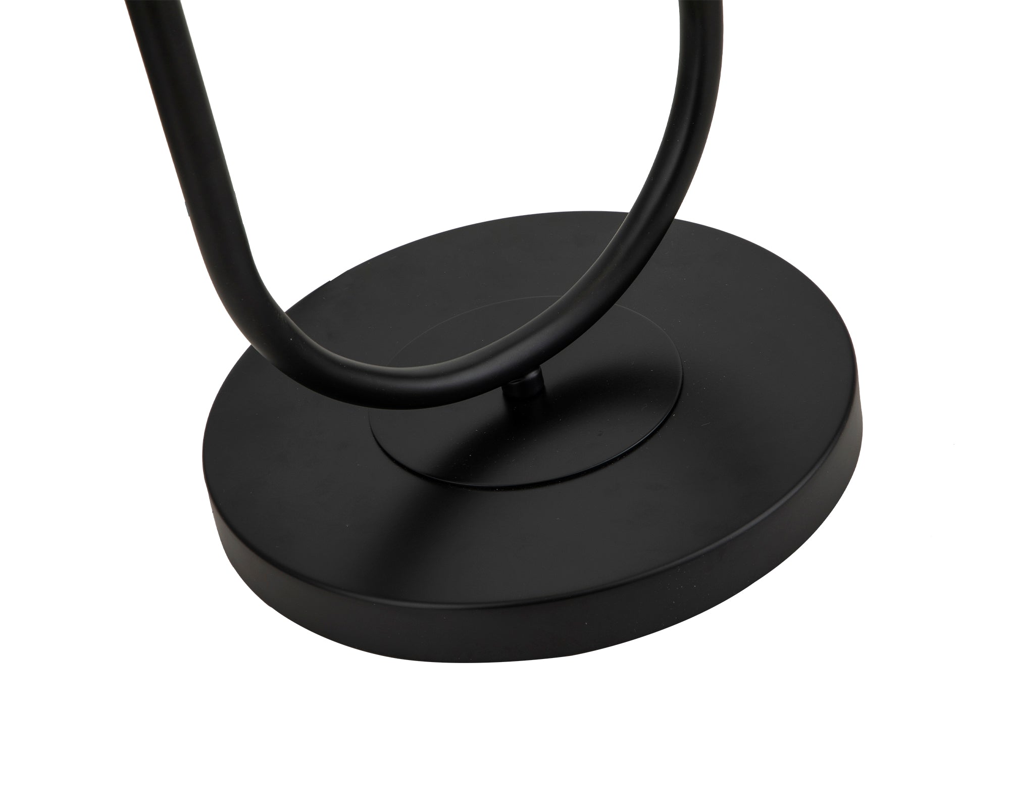 Luca Black Floor Lamp by Liang & Eimil featuring four opal white glass spheres on a matte black metal frame