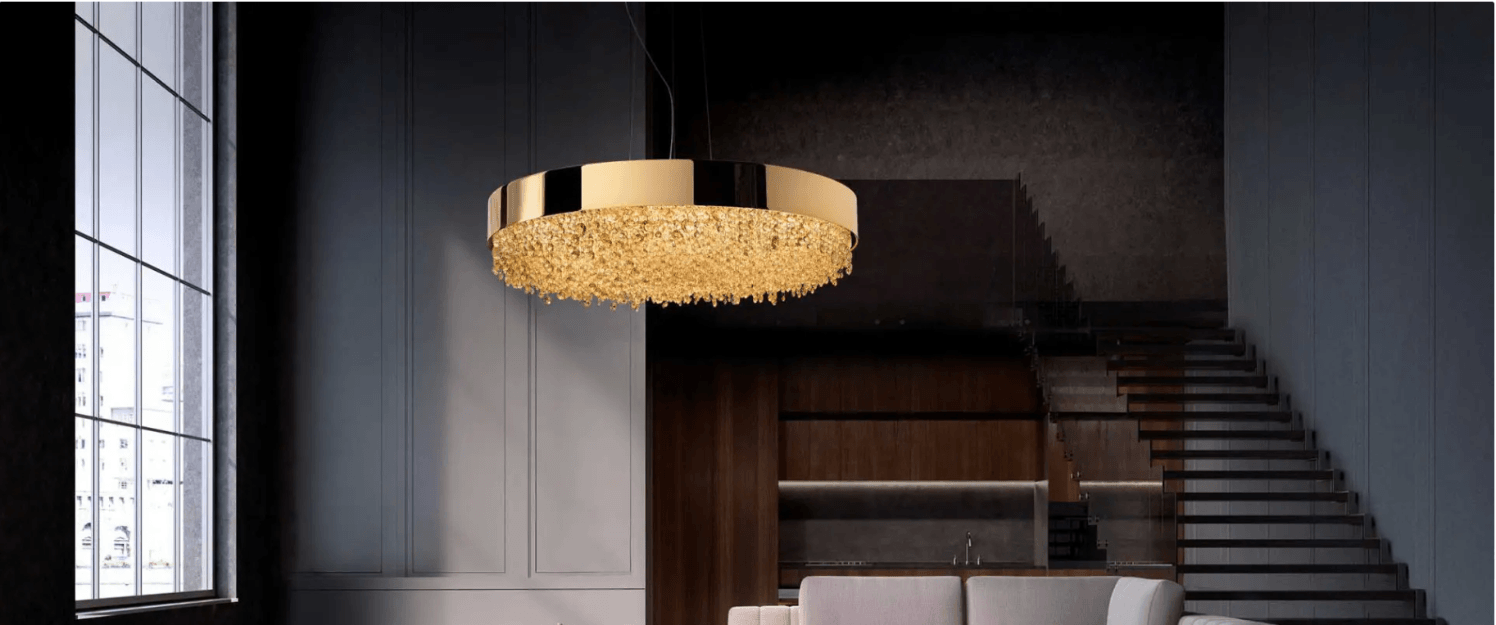 Luxury designer wall light in a modern living room – Luxury Lighting Boutique