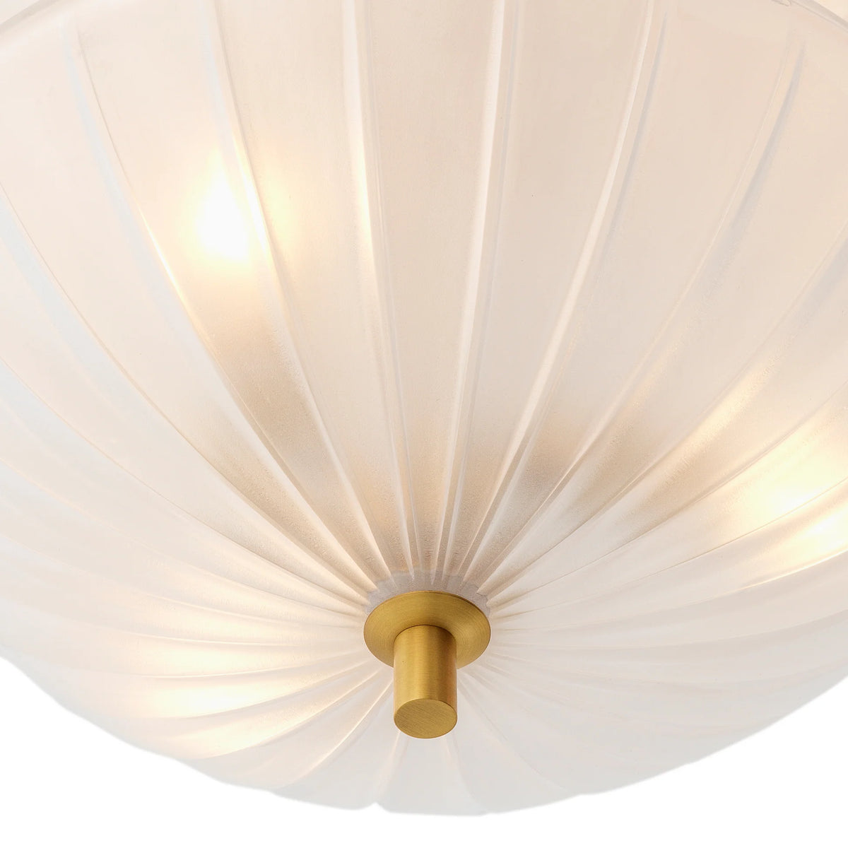 Sculptural frosted glass elements creating a beautifully diffused ambient glow