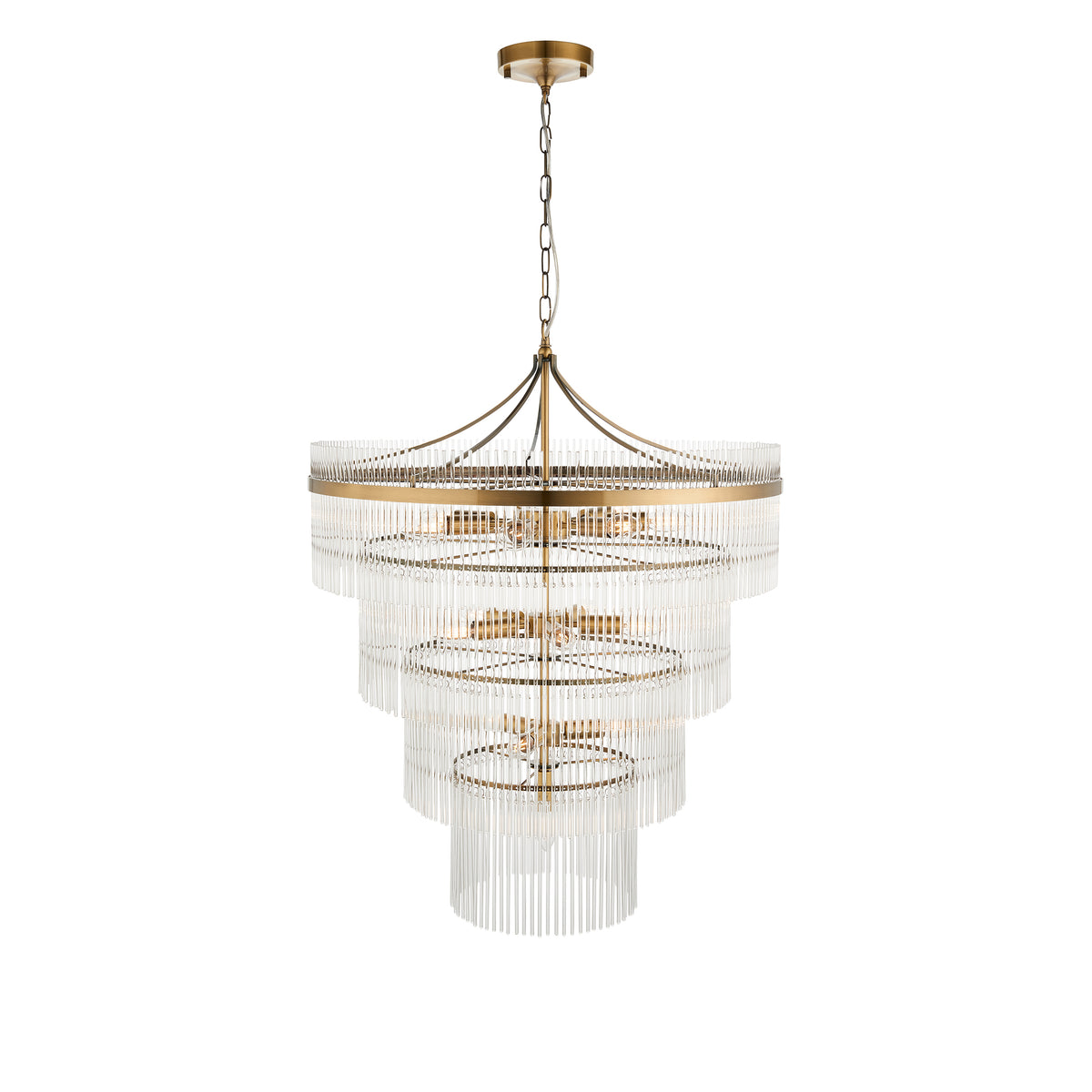 Premium detail highlighting the warm antique brass-plated metalwork