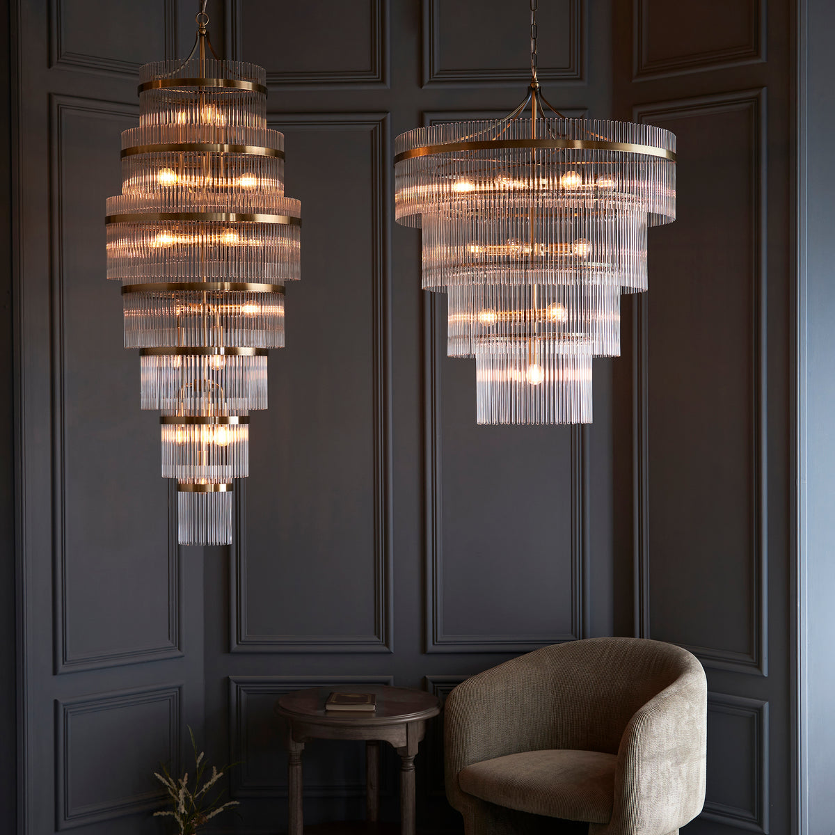 Marietta 16Lt Pendant creating an elegant focal point in a spacious entrance hall