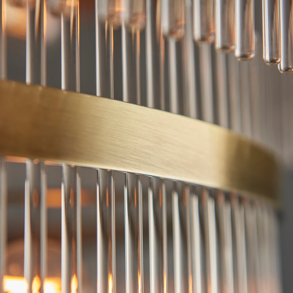 Premium view highlighting the warm antique brass-plated metalwork