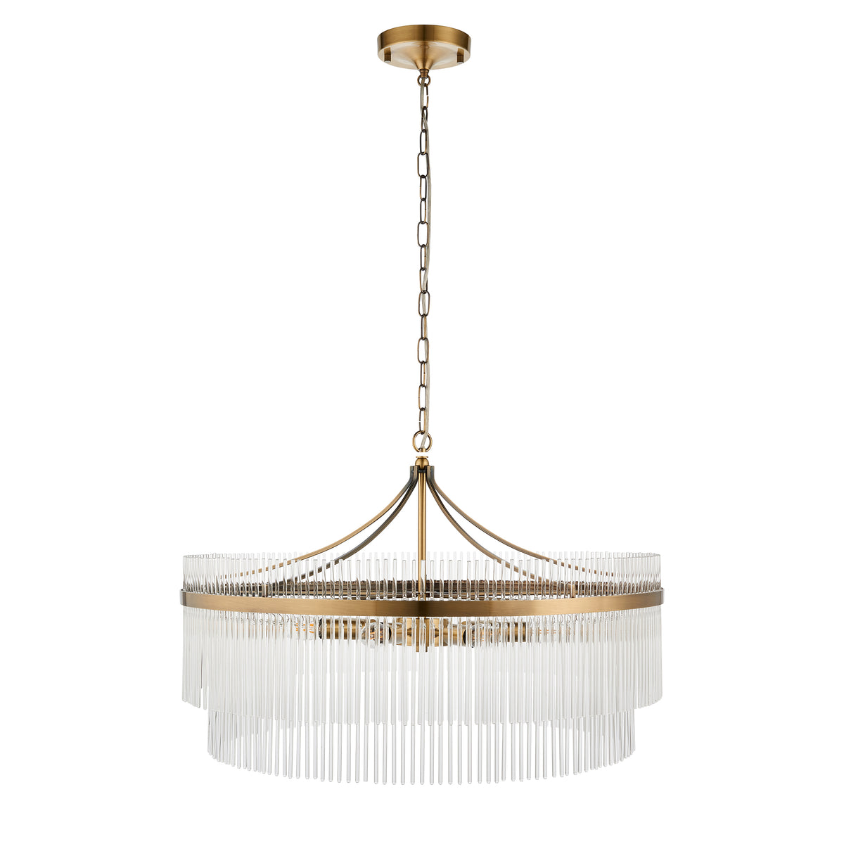Marietta Grand Pendant showcasing its elegant seven-light chandelier arrangement