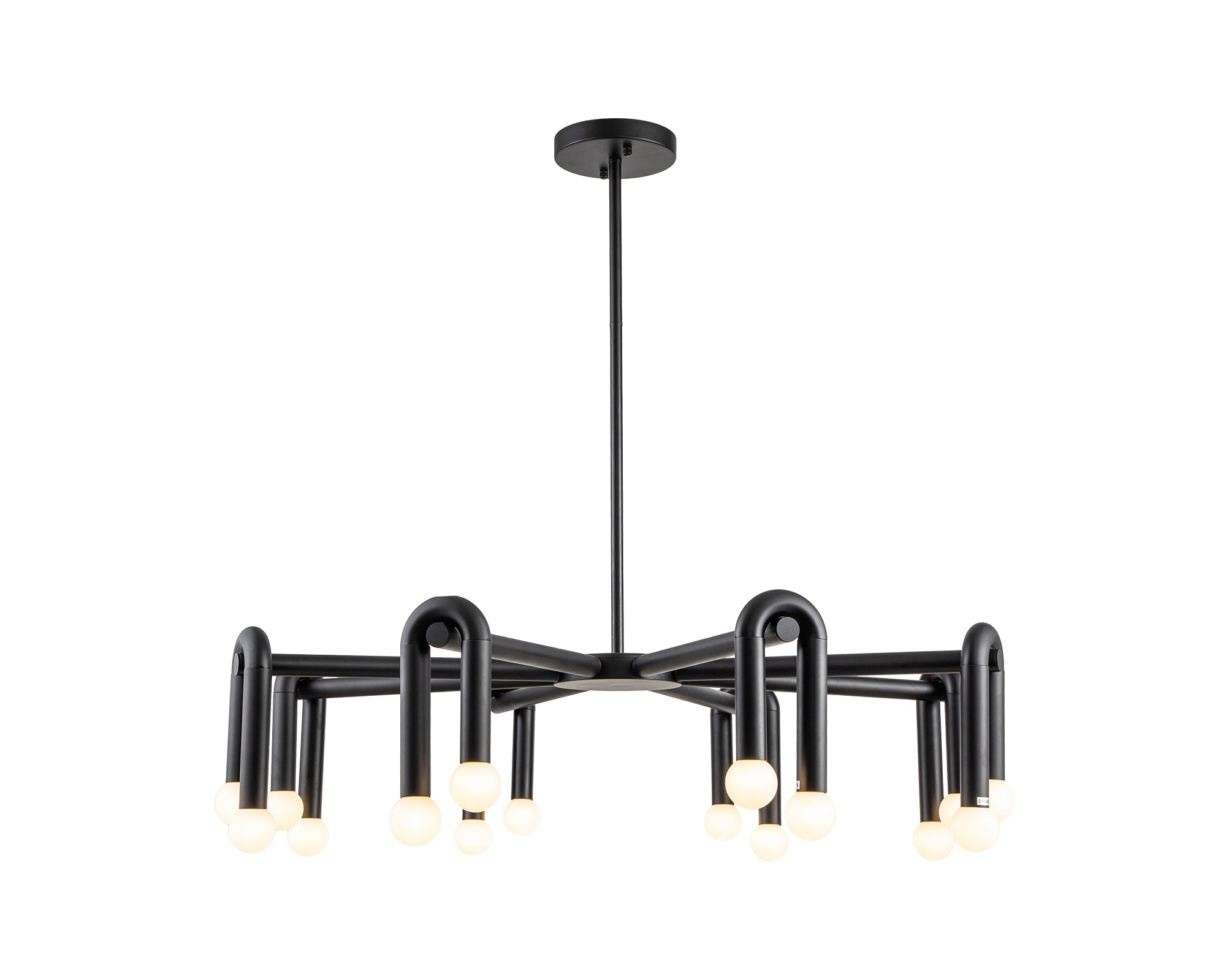 Melt 2 Pendant Lamp - Liang & Eimil featuring a sculptural matt black design.