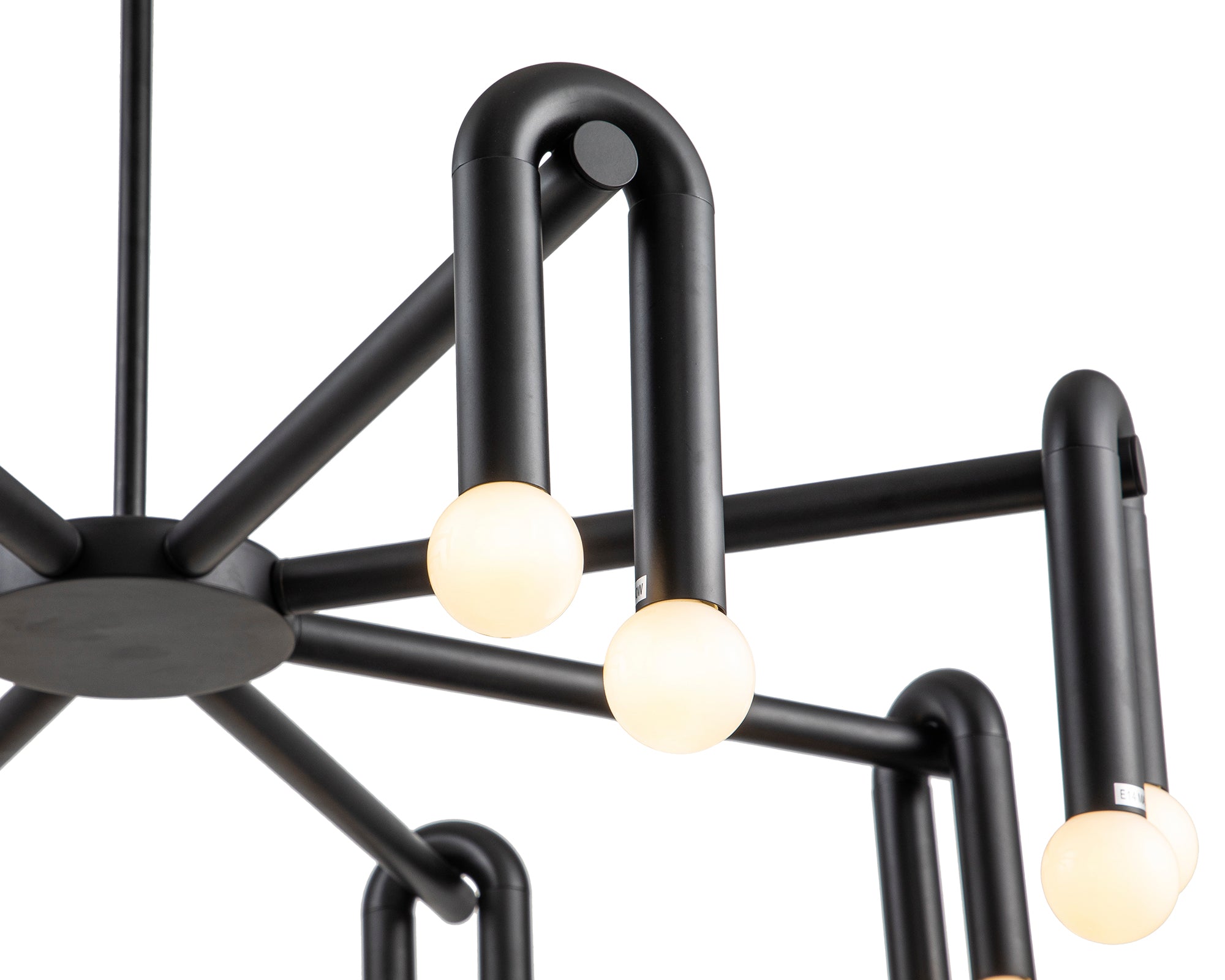 Melt 2 Pendant Lamp - Liang & Eimil featuring a sculptural matt black design.