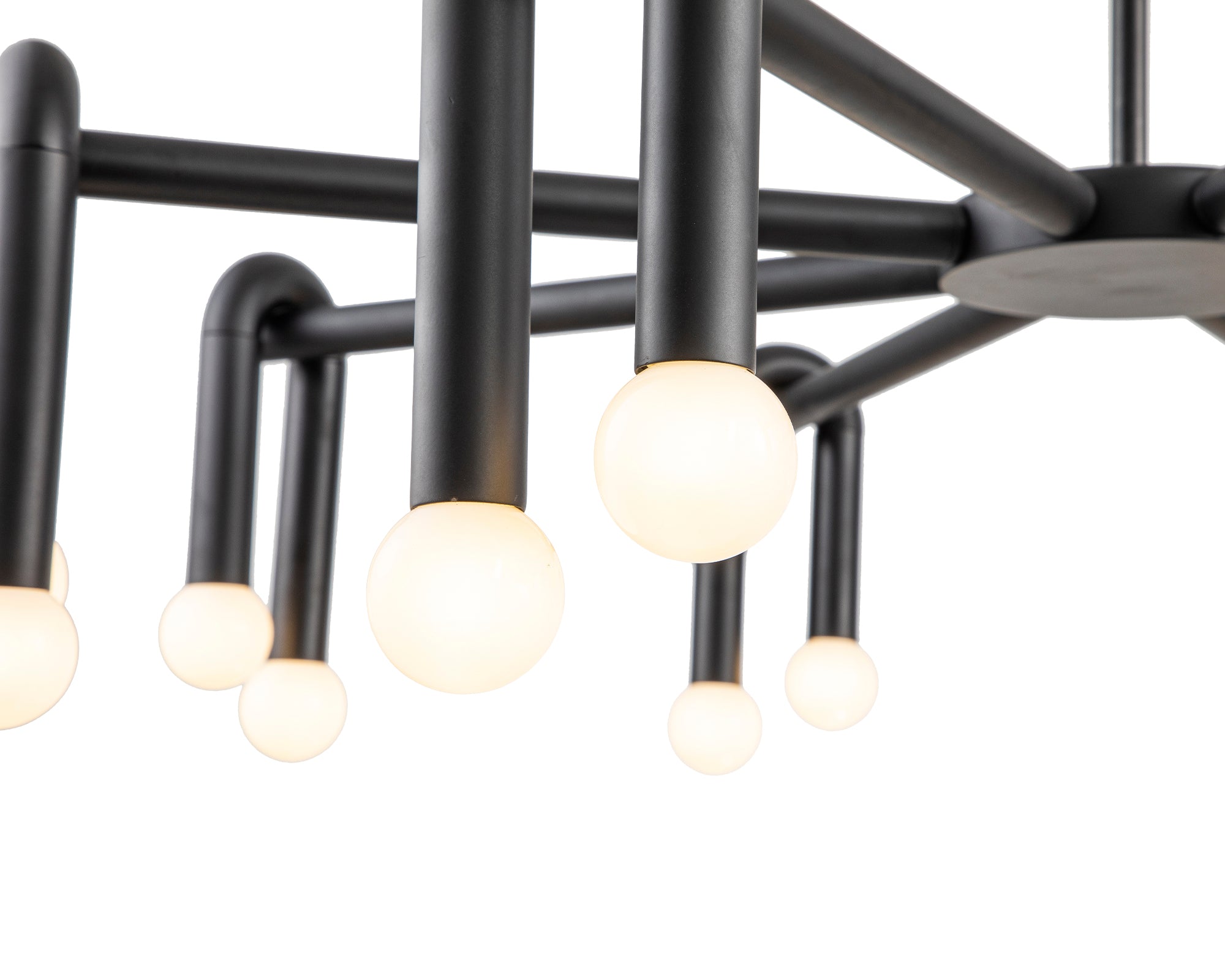 Melt 2 Pendant Lamp - Liang & Eimil featuring a sculptural matt black design.