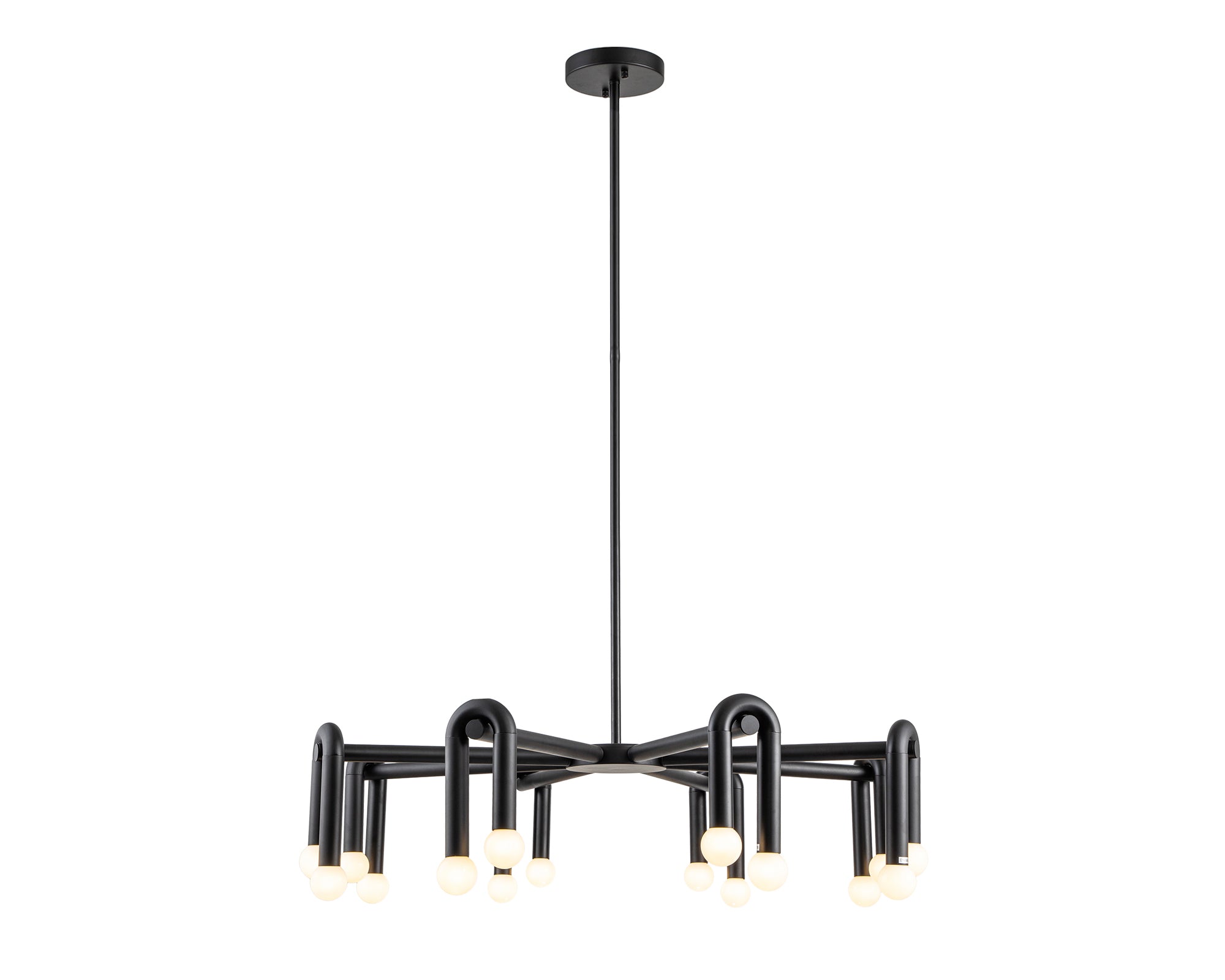 Melt 2 Pendant Lamp - Liang & Eimil featuring a sculptural matt black design.