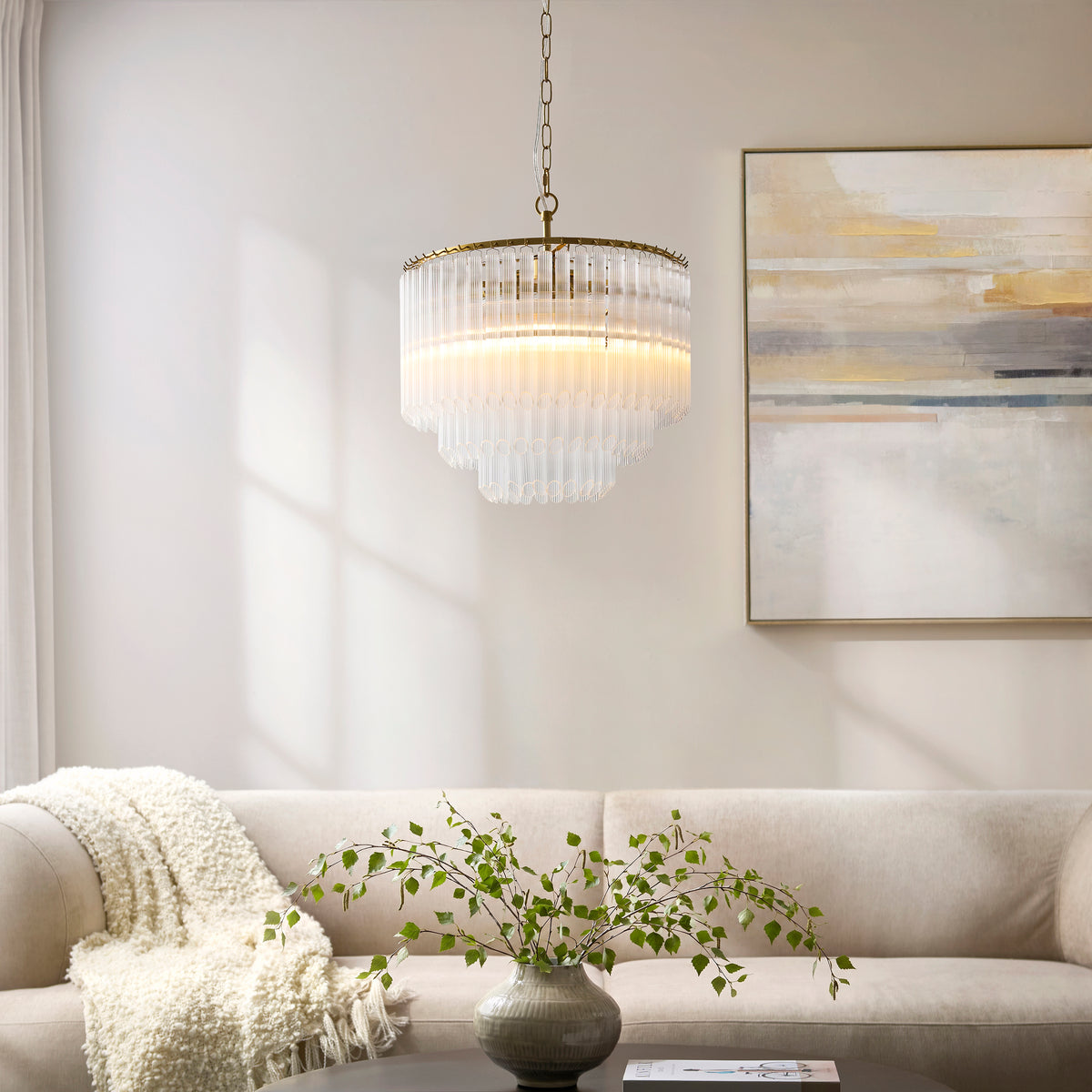Montpellier 3Lt Pendant complementing a refined contemporary living space