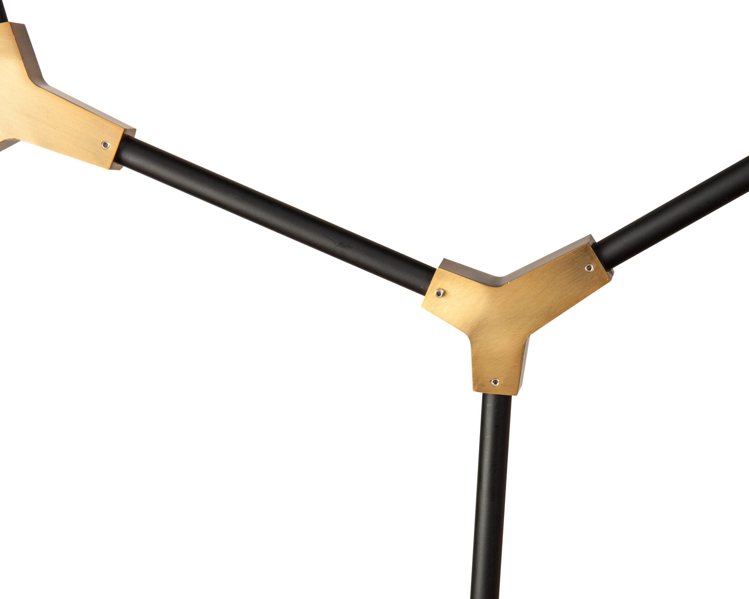 Orbital Pendant Lamp - Liang & Eimil featuring clear glass shades with a matt black metal frame.