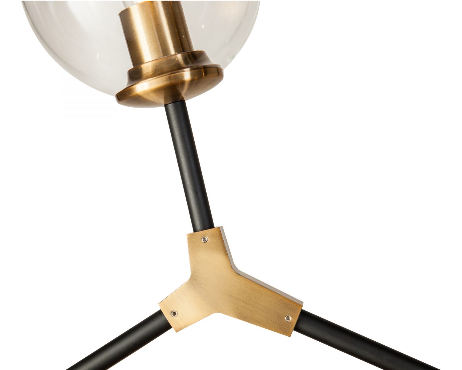 Orbital Pendant Lamp - Liang & Eimil featuring clear glass shades with a matt black metal frame.