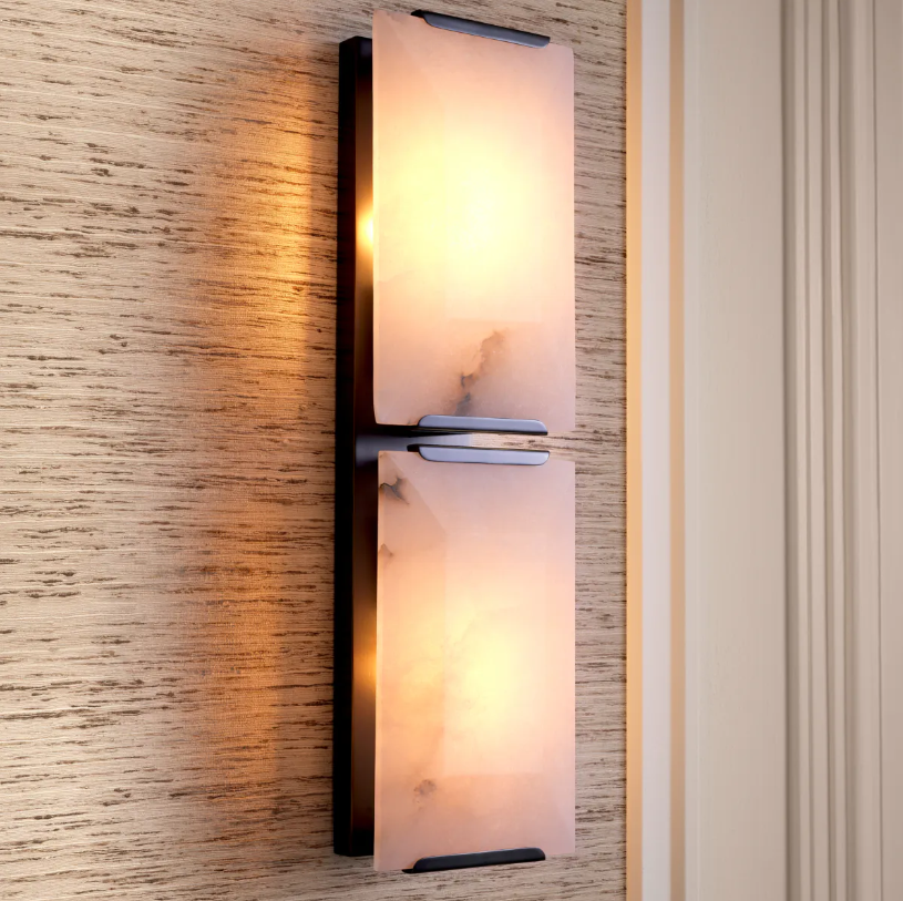 Premium Eichholtz Ortiz Wall Lamp creating an inviting ambience on the wall