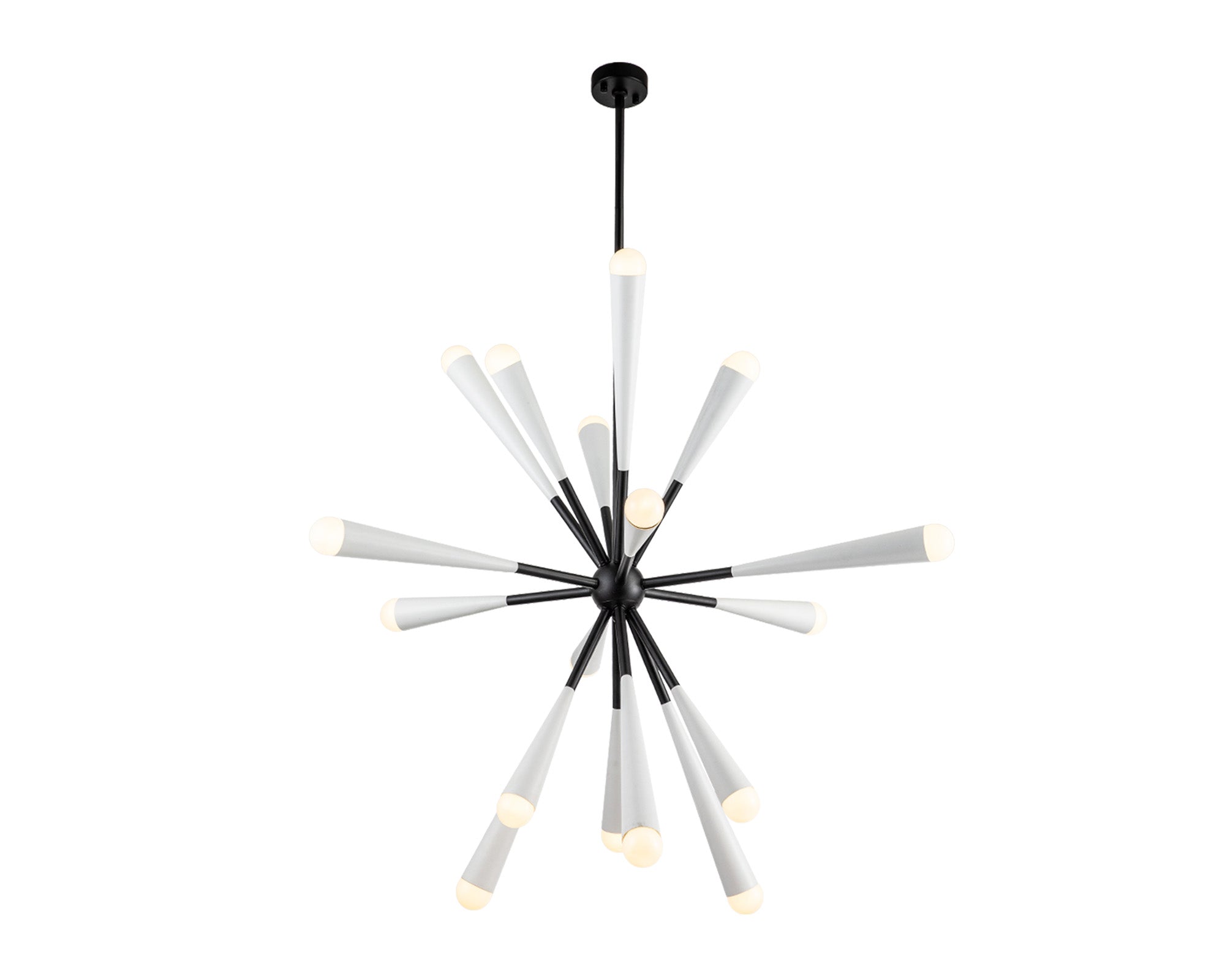 Pheonix Pendant Lamp - Liang & Eimil featuring a matt white and matt black sculptural design.