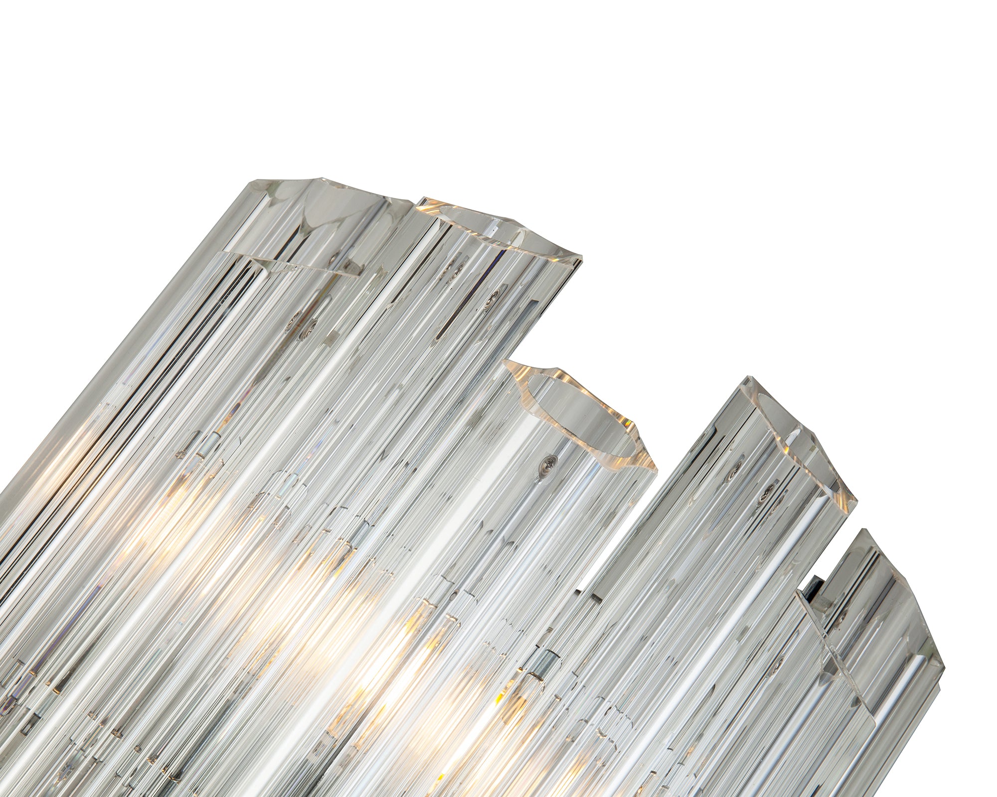 Quartz Wall Light Nickel by Liang & Eimil featuring clear translucent crystal glass and polished nickel finish