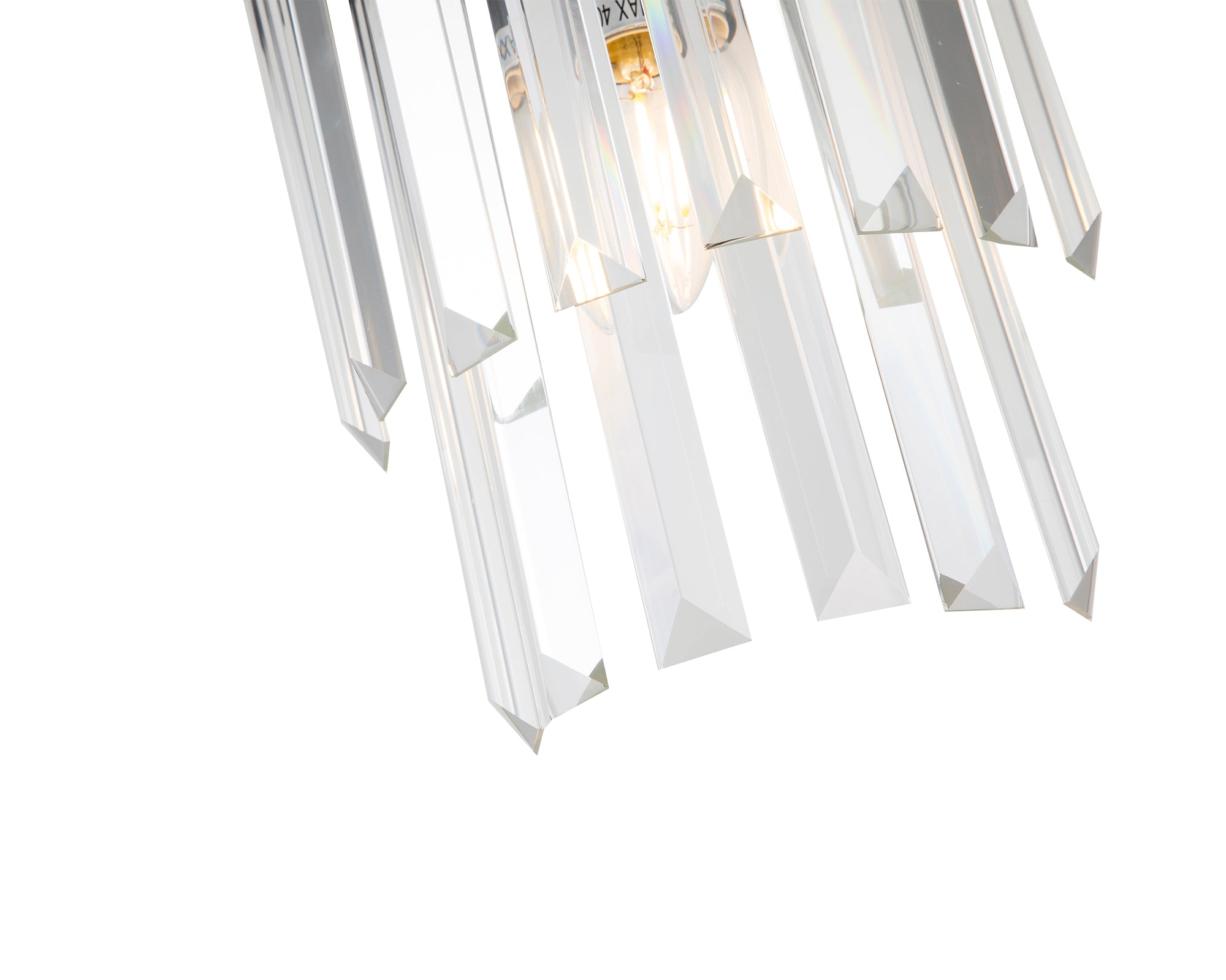 Regency Wall Light by Liang & Eimil with matte black frame and decorative clear crystal glass elements