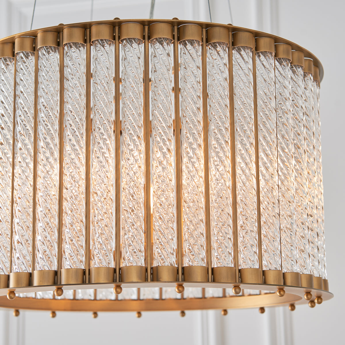 Romola Pendant showcasing its height-adjustable suspension arrangement