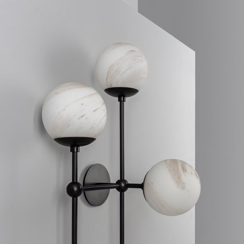 Schwung Armstrong 4 L Wall Sconce premium glass detail