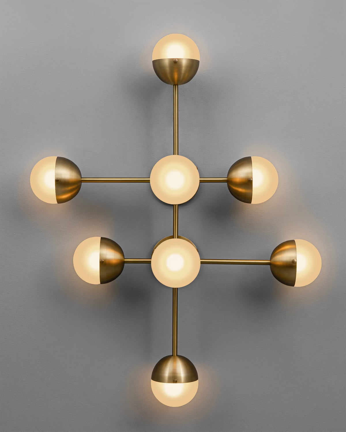 Sculptural Schwung Molecule 8 Wall Sconce design