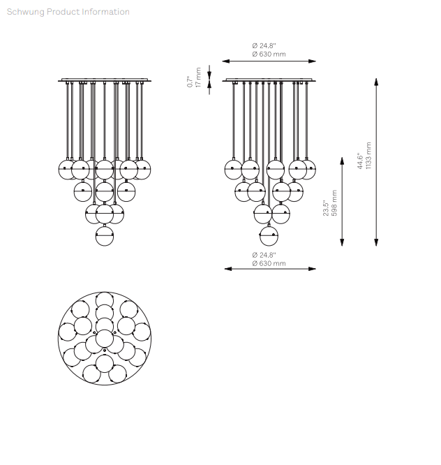Molecule Cluster 19 Chandelier - Schwung - Luxury Lighting BoutiqueChandelierSchwung