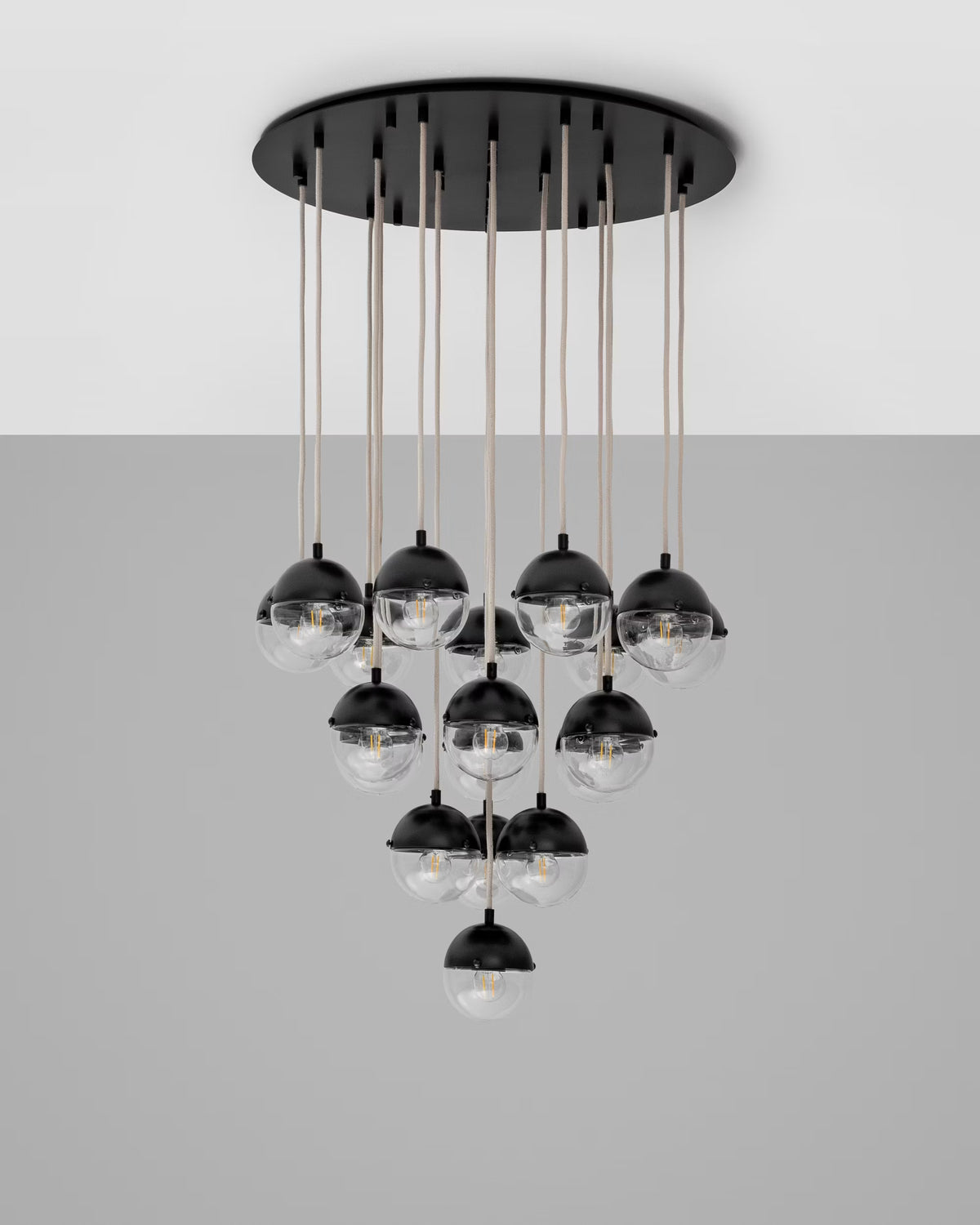 Schwung Molecule Cluster 19 B309 chandelier front view