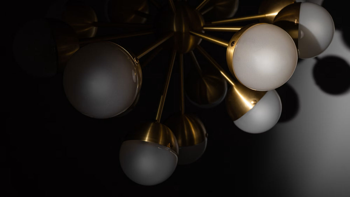 Schwung Molecule Spark Round 17 B222 spherical glass lampshade detail