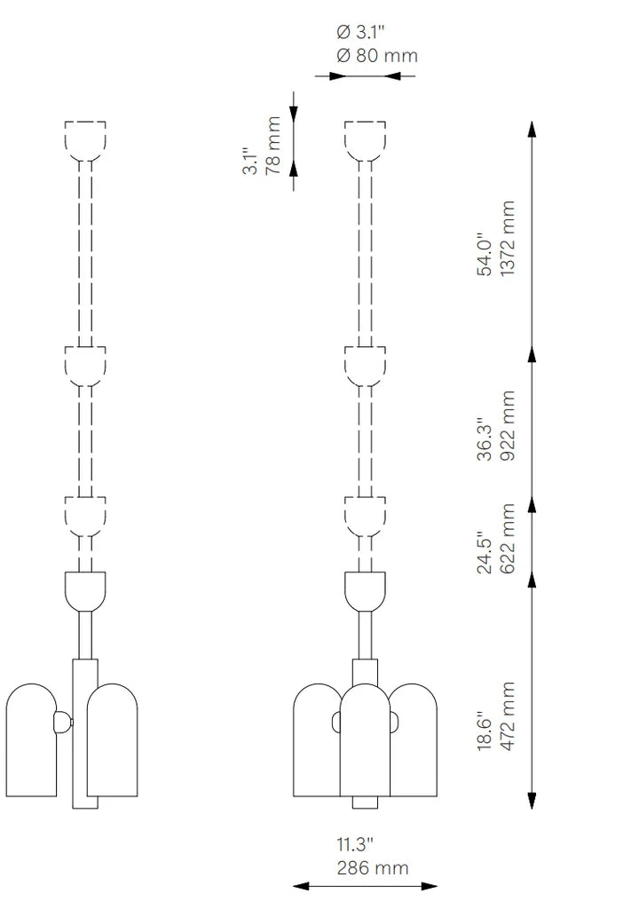 Schwung Odyssey 3 B140 ceiling mounting detail
