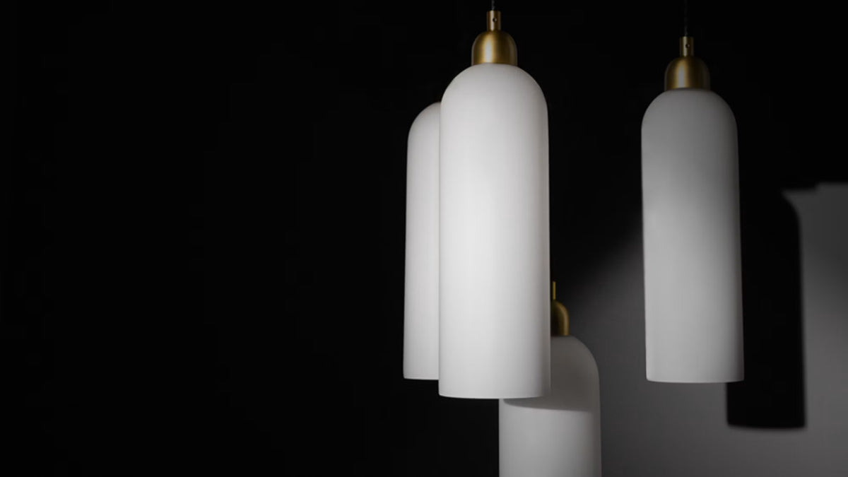 Schwung Odyssey Cluster 9 B159 elongated glass shades