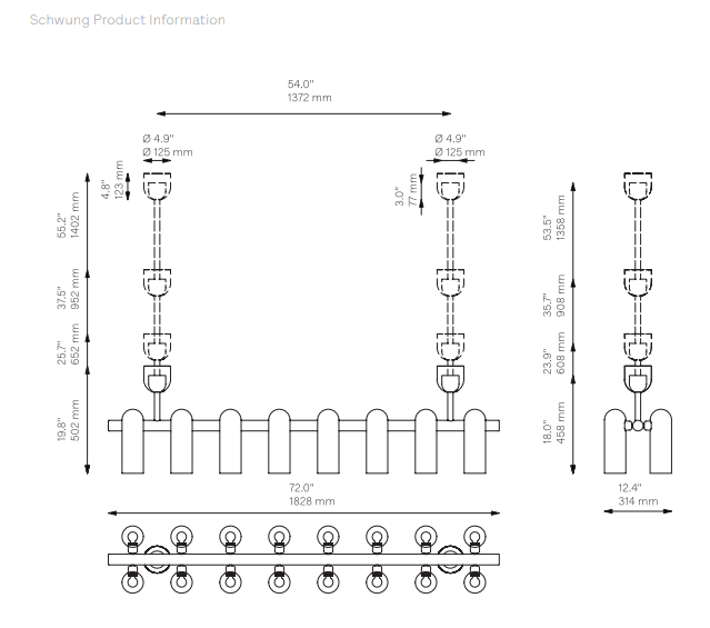 Odyssey Linear LG Chandelier - Schwung - Luxury Lighting BoutiqueChandelierSchwung