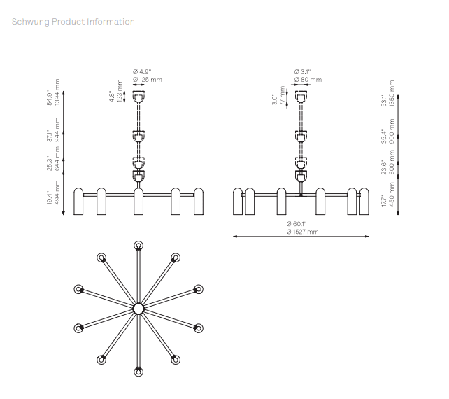 Odyssey Round LG Chandelier - Schwung - Luxury Lighting BoutiqueChandelierSchwung