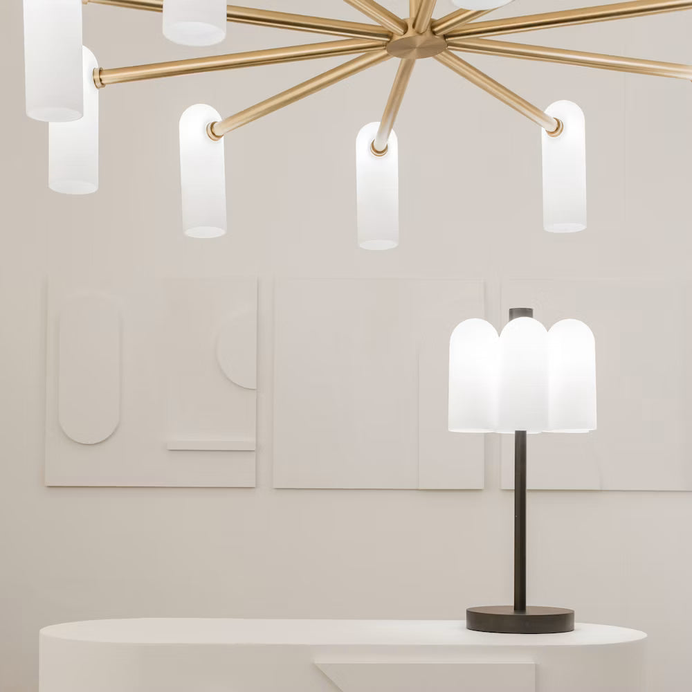 Schwung Odyssey Round LG B156 with 10 elongated glass shades
