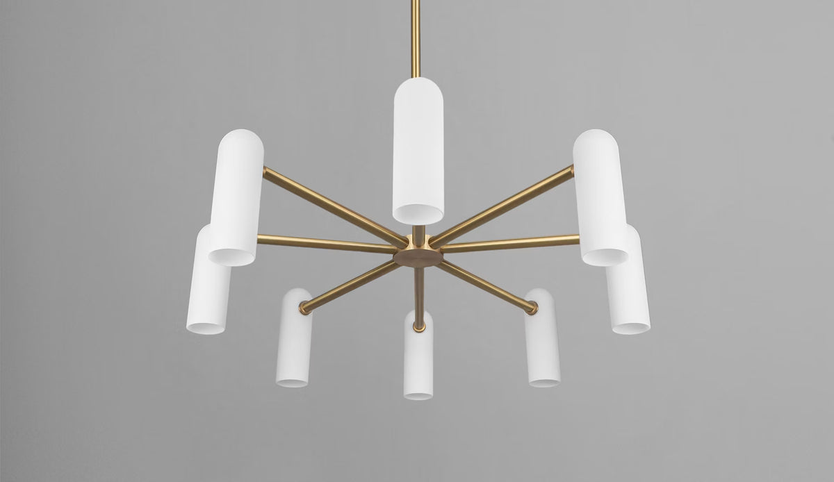 Schwung Odyssey Round MD B155 with 8 elongated glass shades