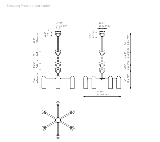 Odyssey Round SM Chandelier - Schwung - Luxury Lighting BoutiqueChandelierSchwung