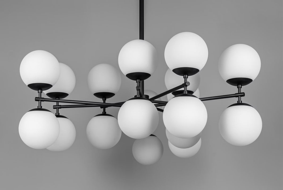 Schwung Zodiac B298 with 18 spherical glass shades