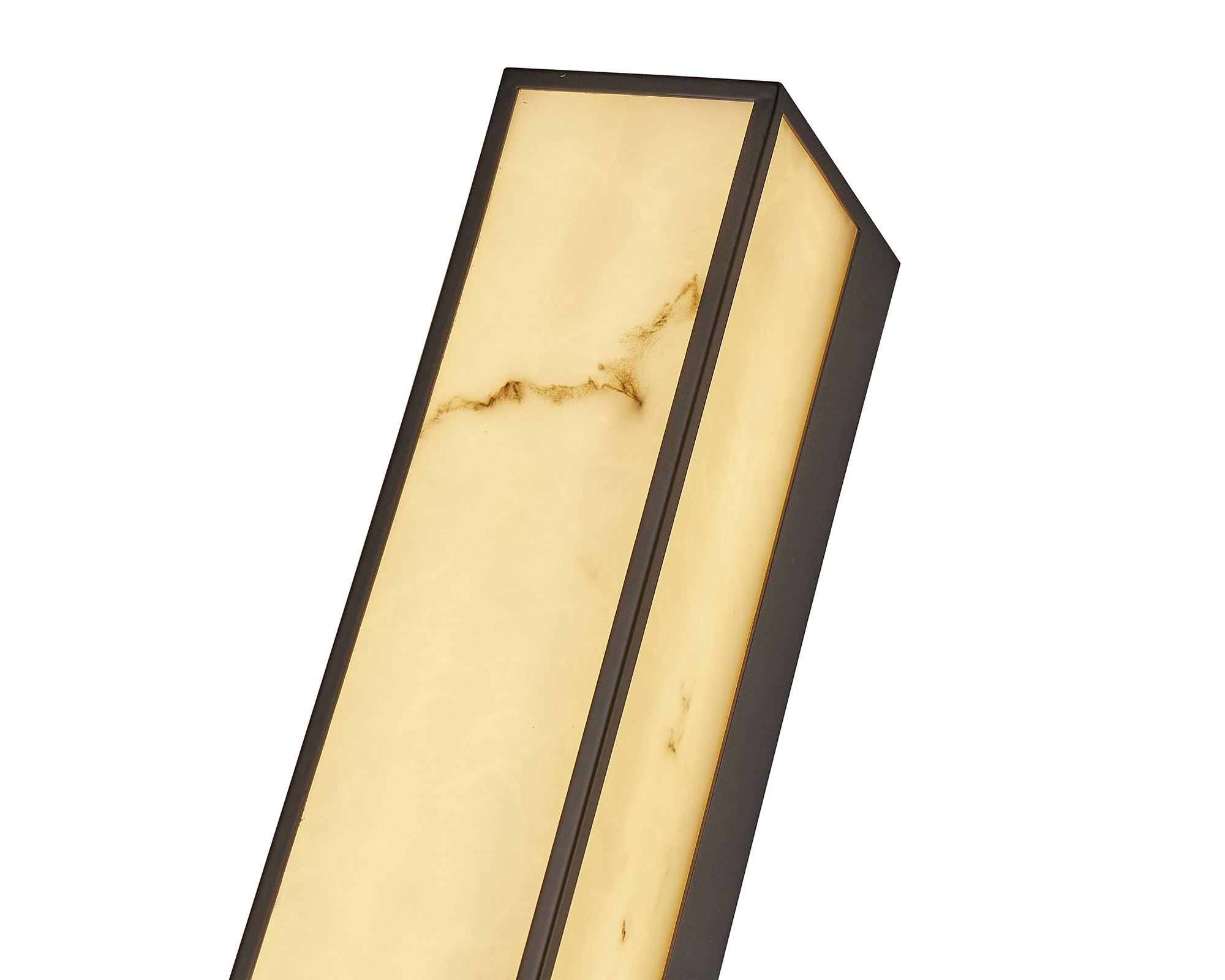 Stripe Wall Light by Liang & Eimil featuring faux alabaster panels and a matte black metal frame
