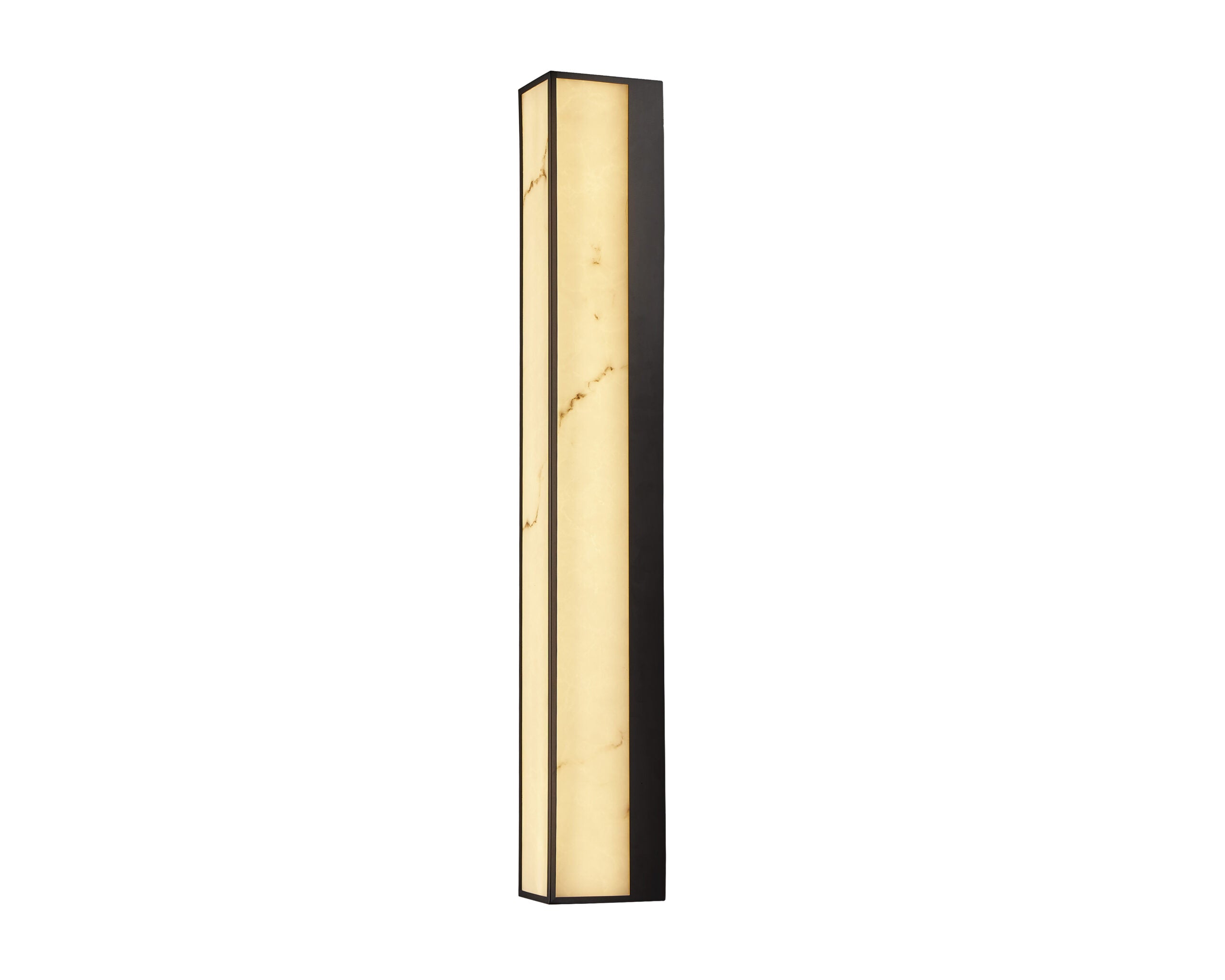 Stripe Wall Light by Liang & Eimil featuring faux alabaster panels and a matte black metal frame