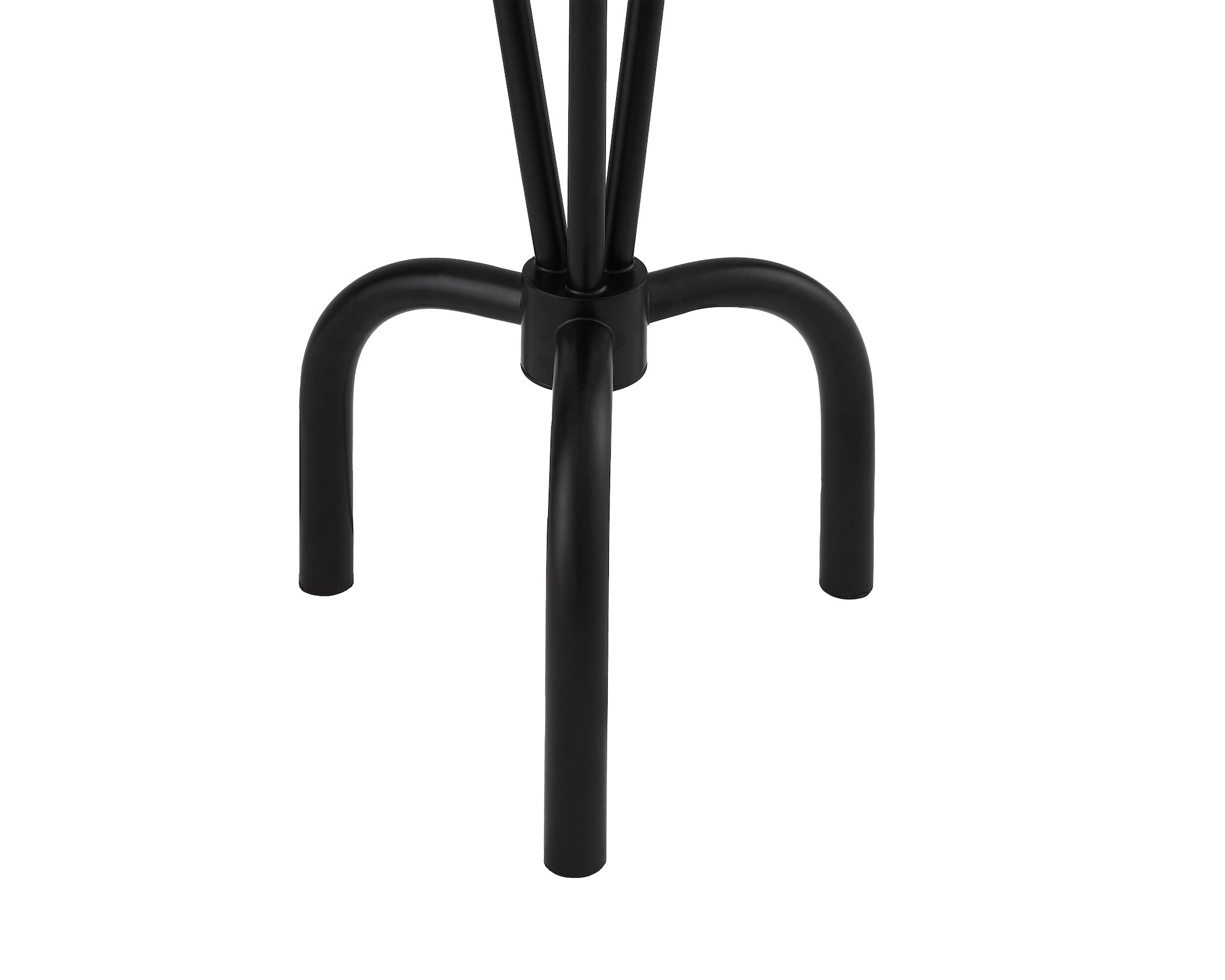Trevi Floor Lamp by Liang & Eimil featuring a white linen shade with black borders and a black metal frame