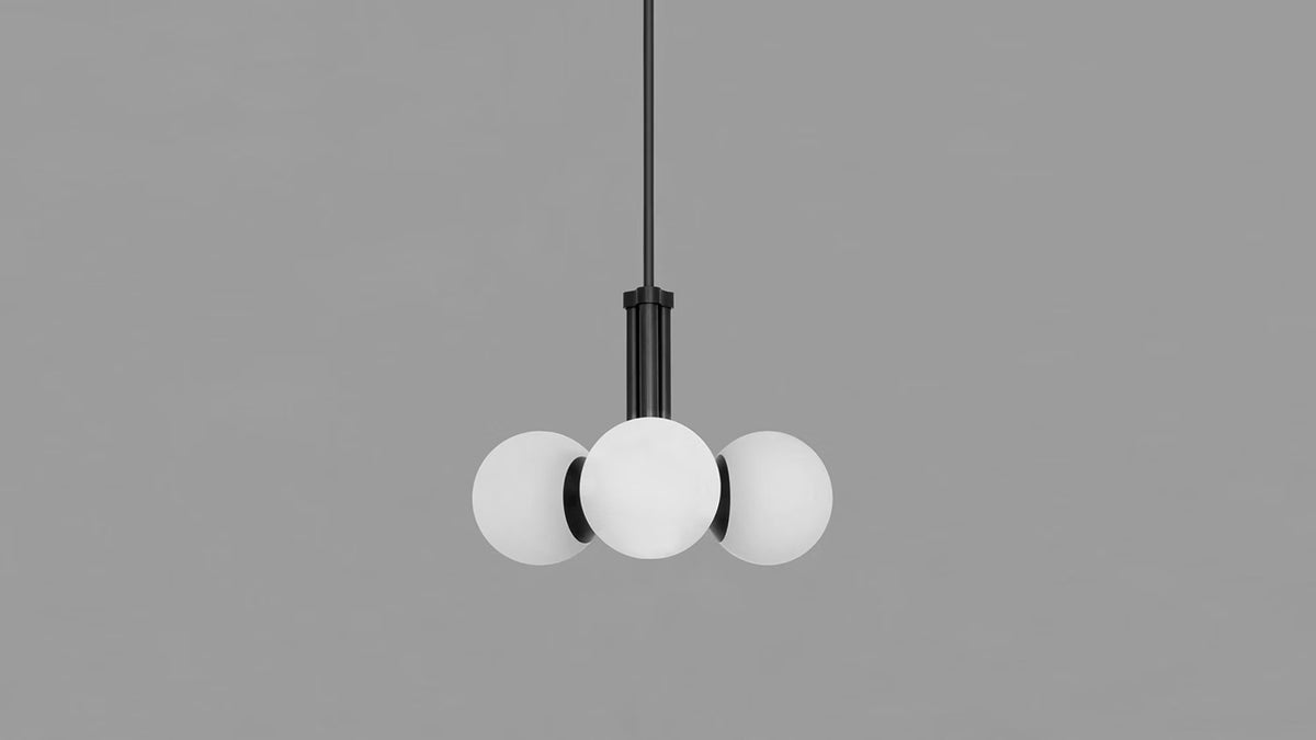Schwung Tubular SM Chandelier in Classic Bronze