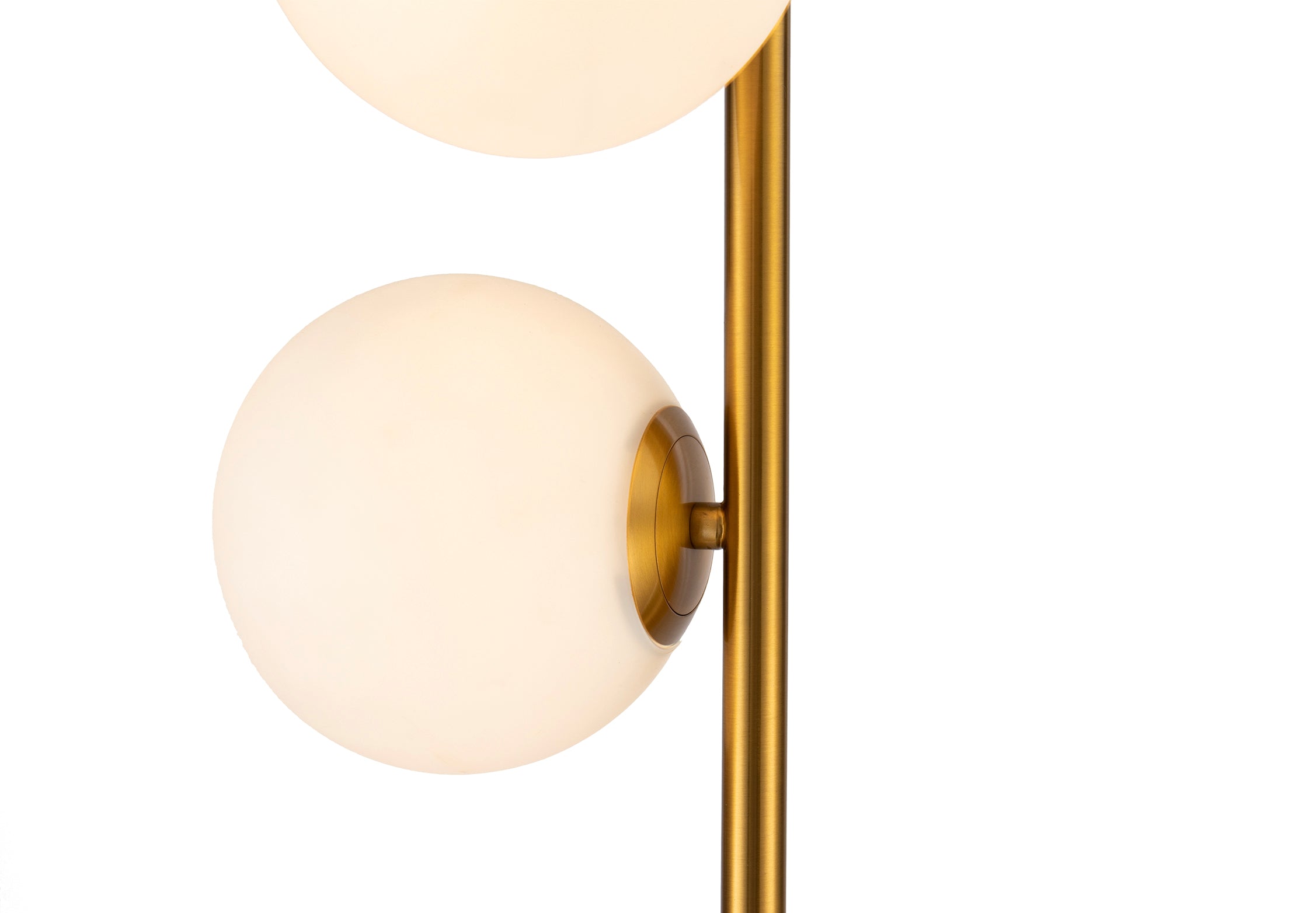 Vanessa Wall Light by Liang & Eimil featuring five opal glass globes with a brass finish
