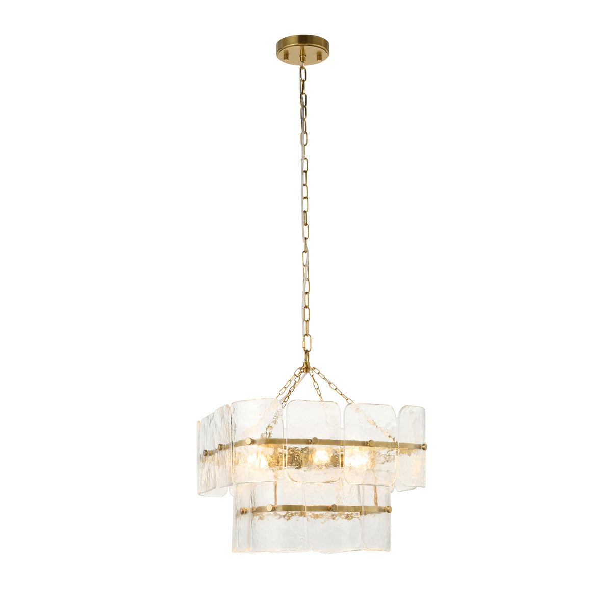 Detailed view of the finely finished aged brass metalwork and structural detailing