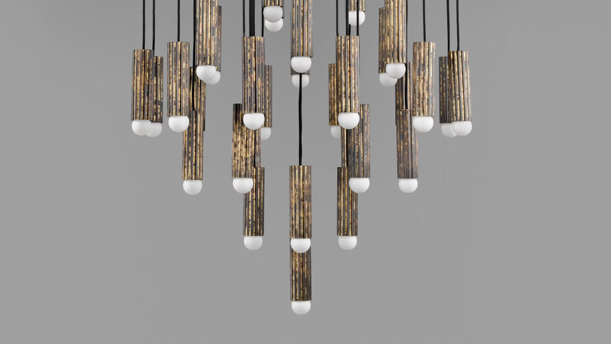 Schwung Vesta Cluster 32 Chandelier hanging detail