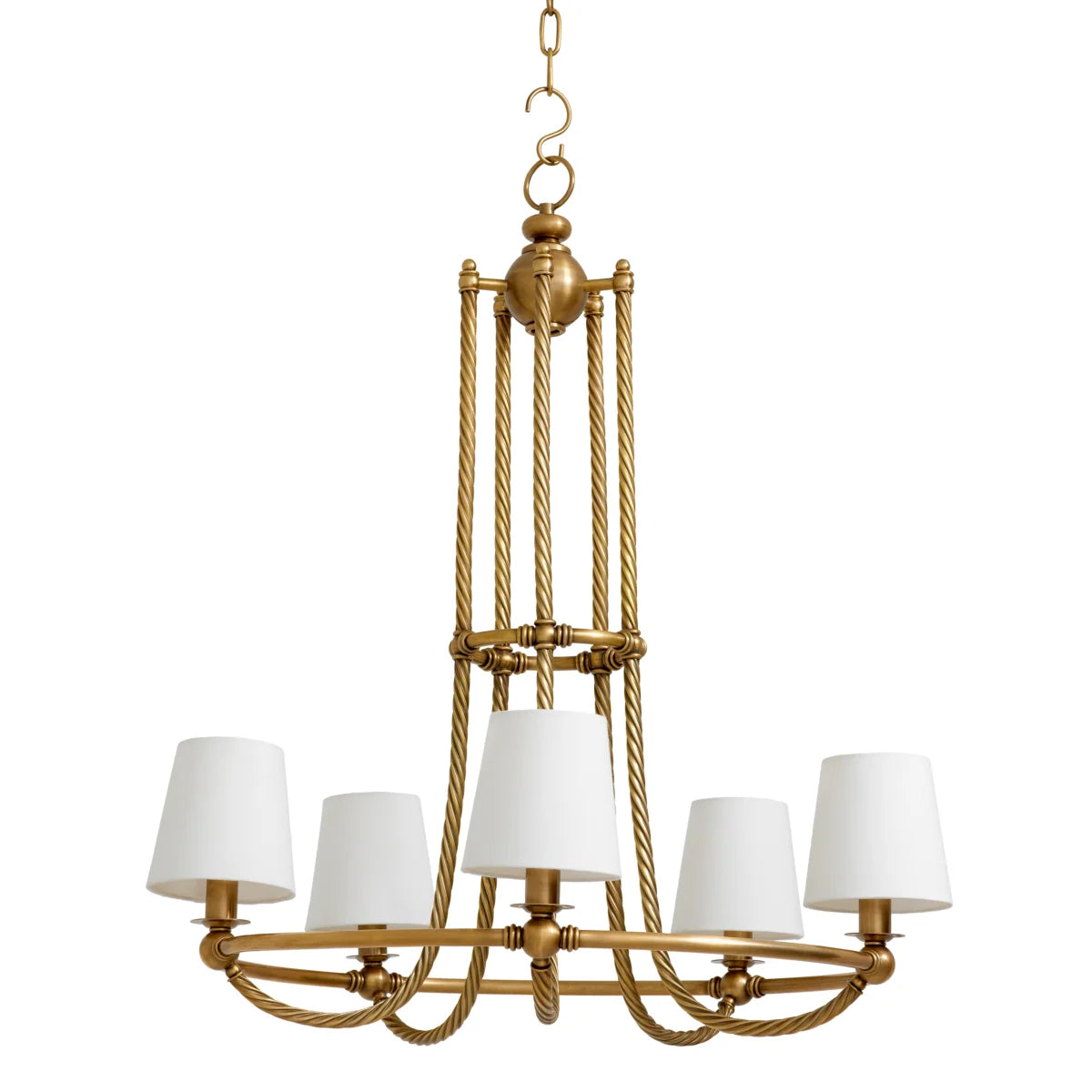 Vienna L Chandelier suspended elegantly from its refined decorative chain