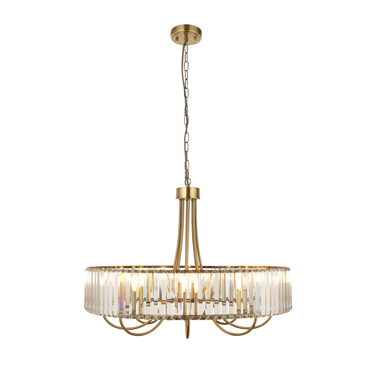 Visconti 8Lt Pendant enhancing an elegant entrance hall with refined chandelier-style lighting