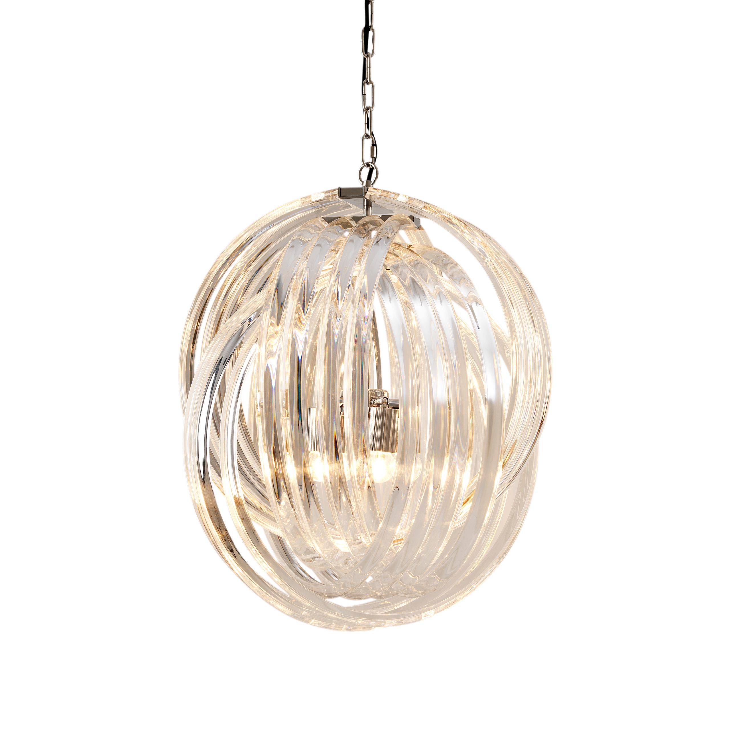 Marco Polo M Modern Chandelier - [Nickel] - Eichholtz - Luxury Lighting Boutique