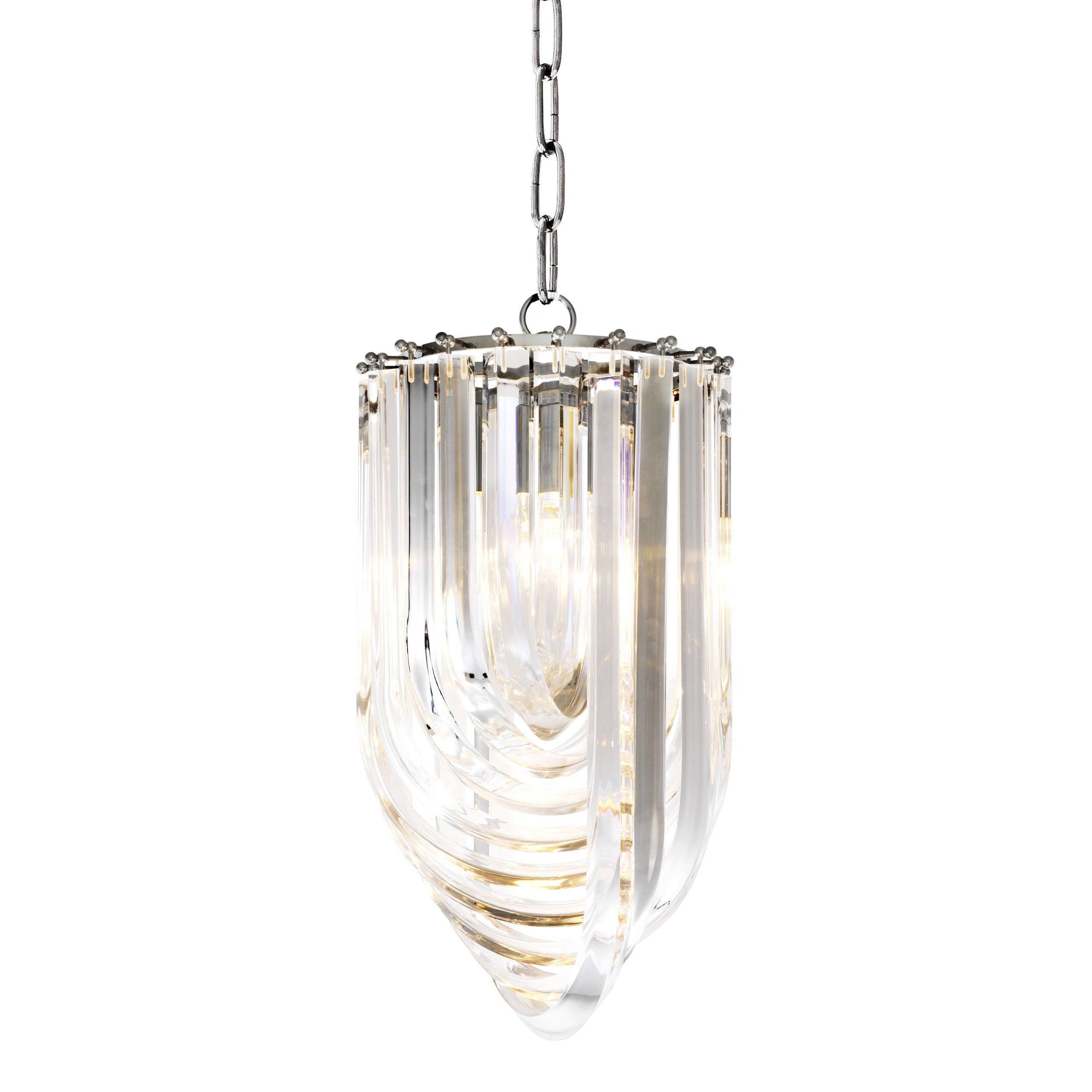 Murano ø 25 cm Chandelier - [Nickel/Clear] - Eichholtz - Luxury Lighting Boutique